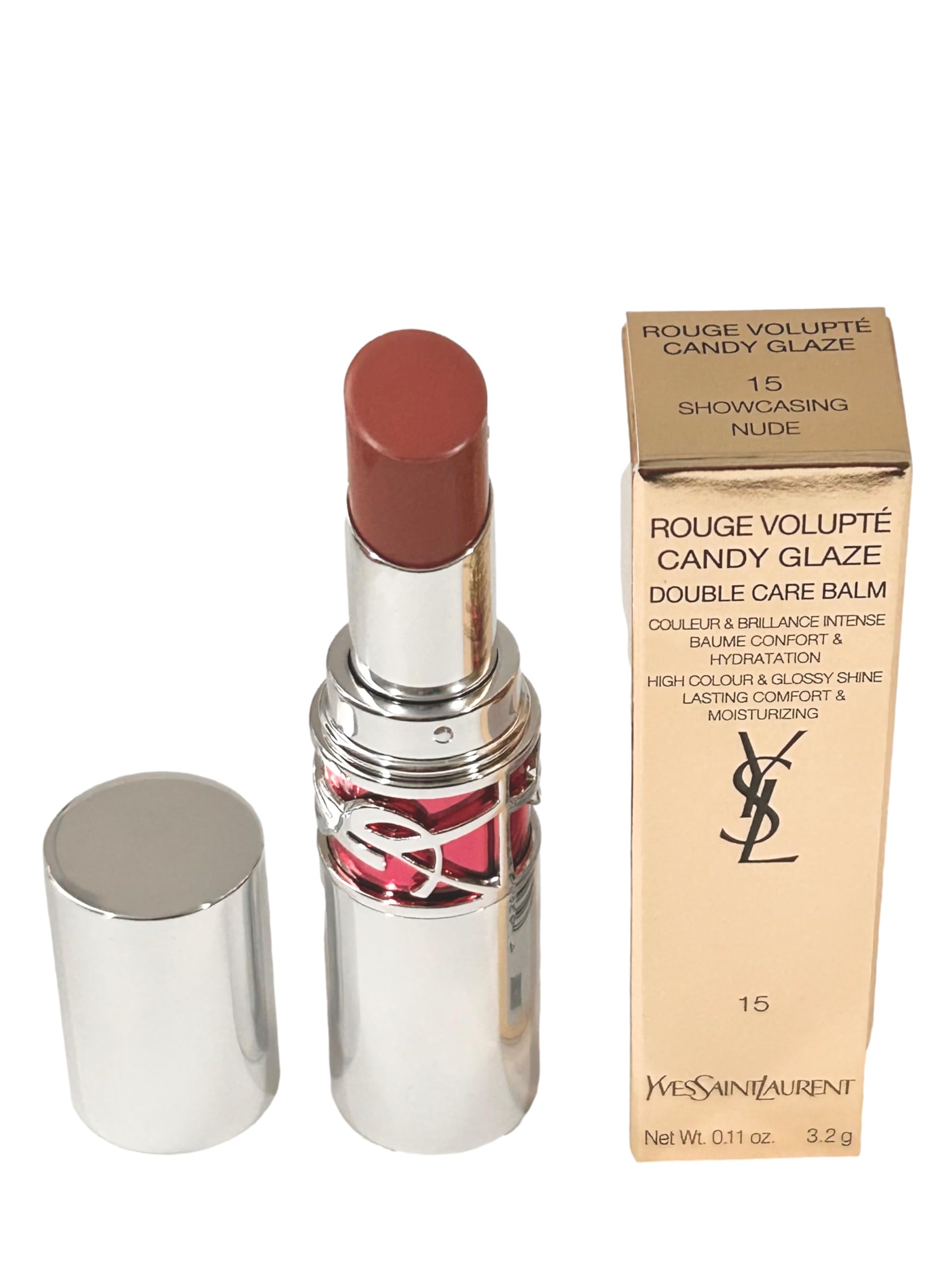 Foto 2 pulgar | Brillo De Labios En Barra Yves Saint Laurent Candy Glaze 15 Nude - Venta Internacional.