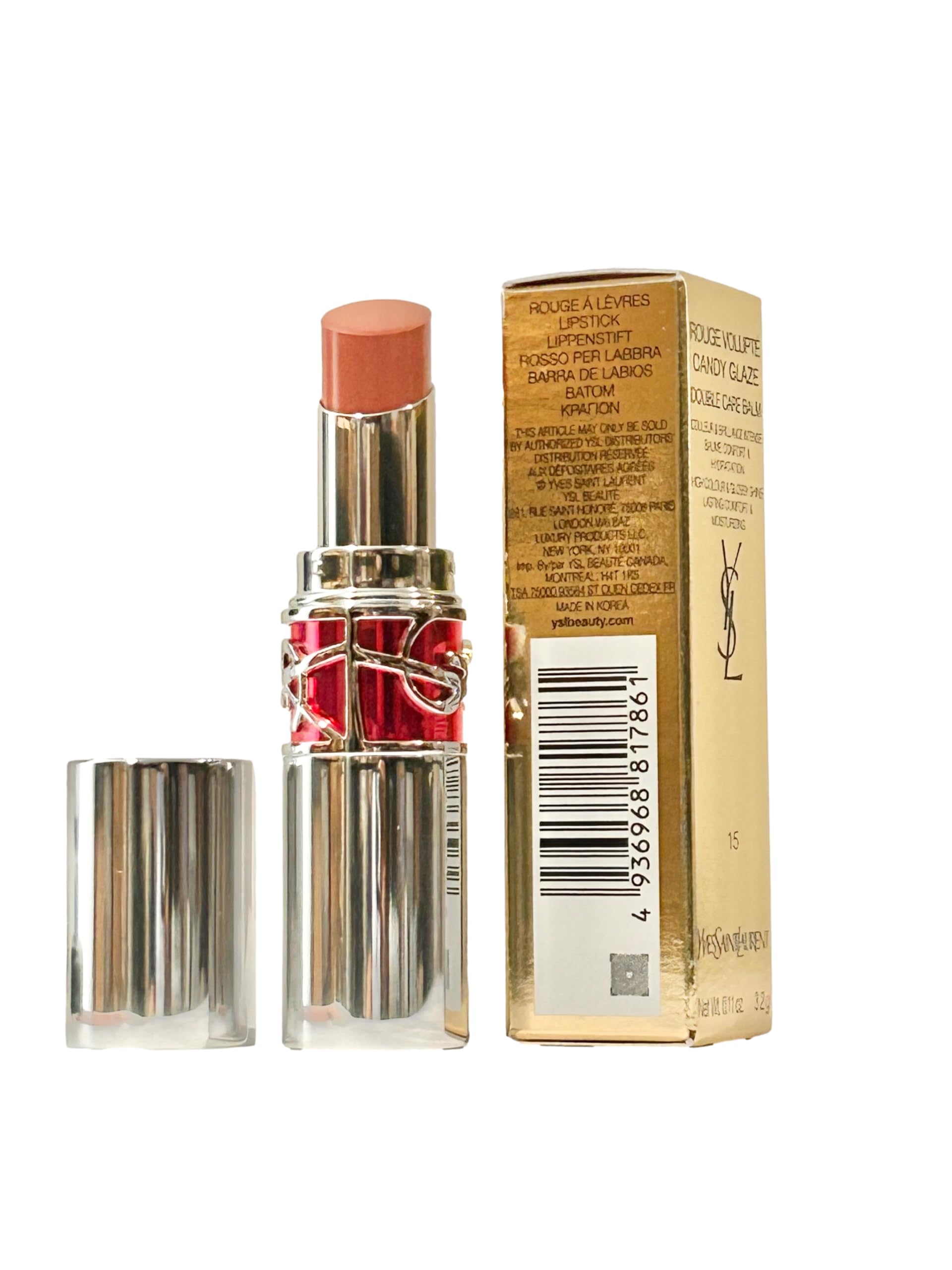 Foto 5 pulgar | Brillo De Labios En Barra Yves Saint Laurent Candy Glaze 15 Nude - Venta Internacional.