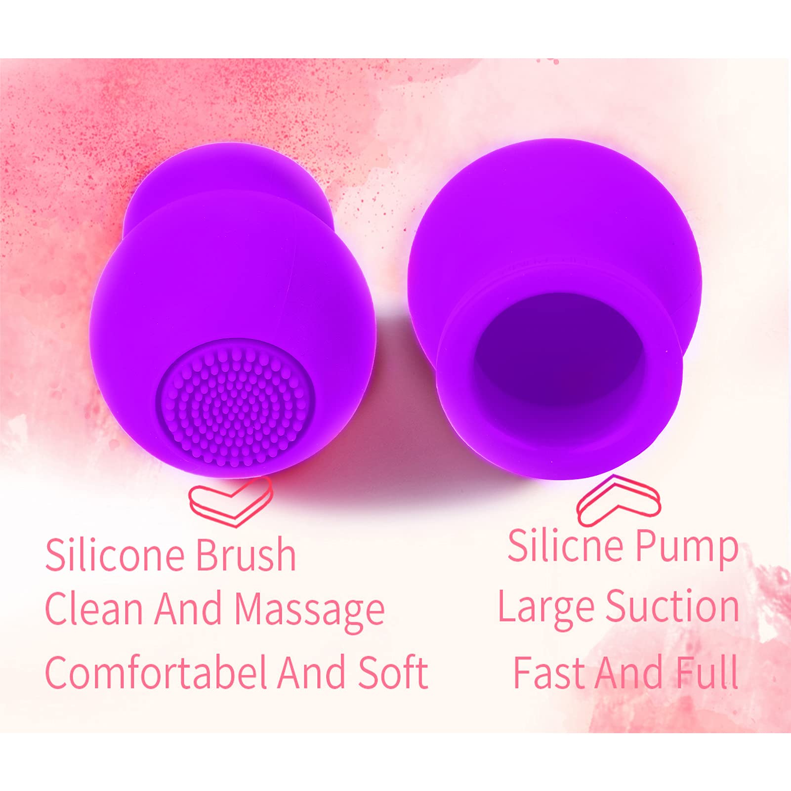 Foto 4 pulgar | Lip Plumper Device Zjchao, Bomba De Silicona Para Labios Con Cepillo, Color Morado - Venta Internacional.