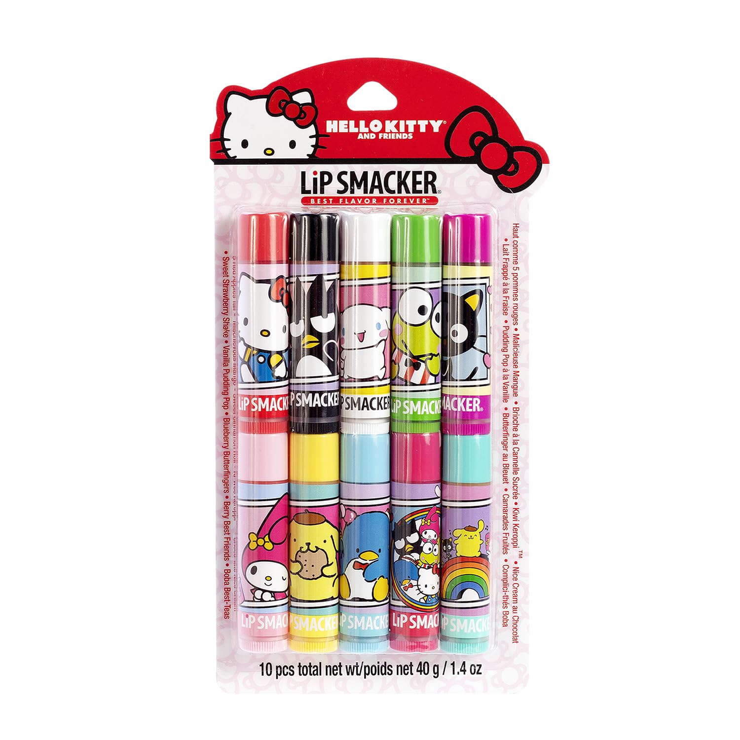 Foto 2 pulgar | Bálsamo Labial Lip Smacker Sanrio Hello Kitty, Paquete De 10 Unidades, Transparente Y Mate - Venta Internacional.