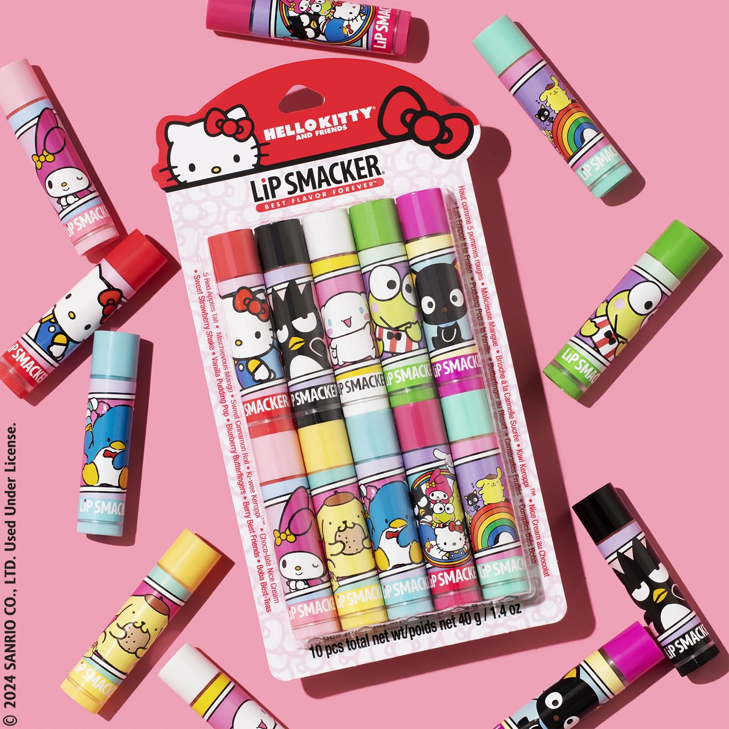 Foto 4 pulgar | Bálsamo Labial Lip Smacker Sanrio Hello Kitty, Paquete De 10 Unidades, Transparente Y Mate - Venta Internacional.