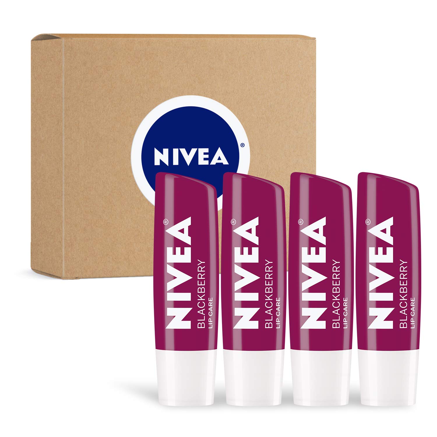 Foto 2 pulgar | Bálsamo Labial Nivea Blackberry Tinted Stick, 5 Ml, Paquete De 4 - Venta Internacional.