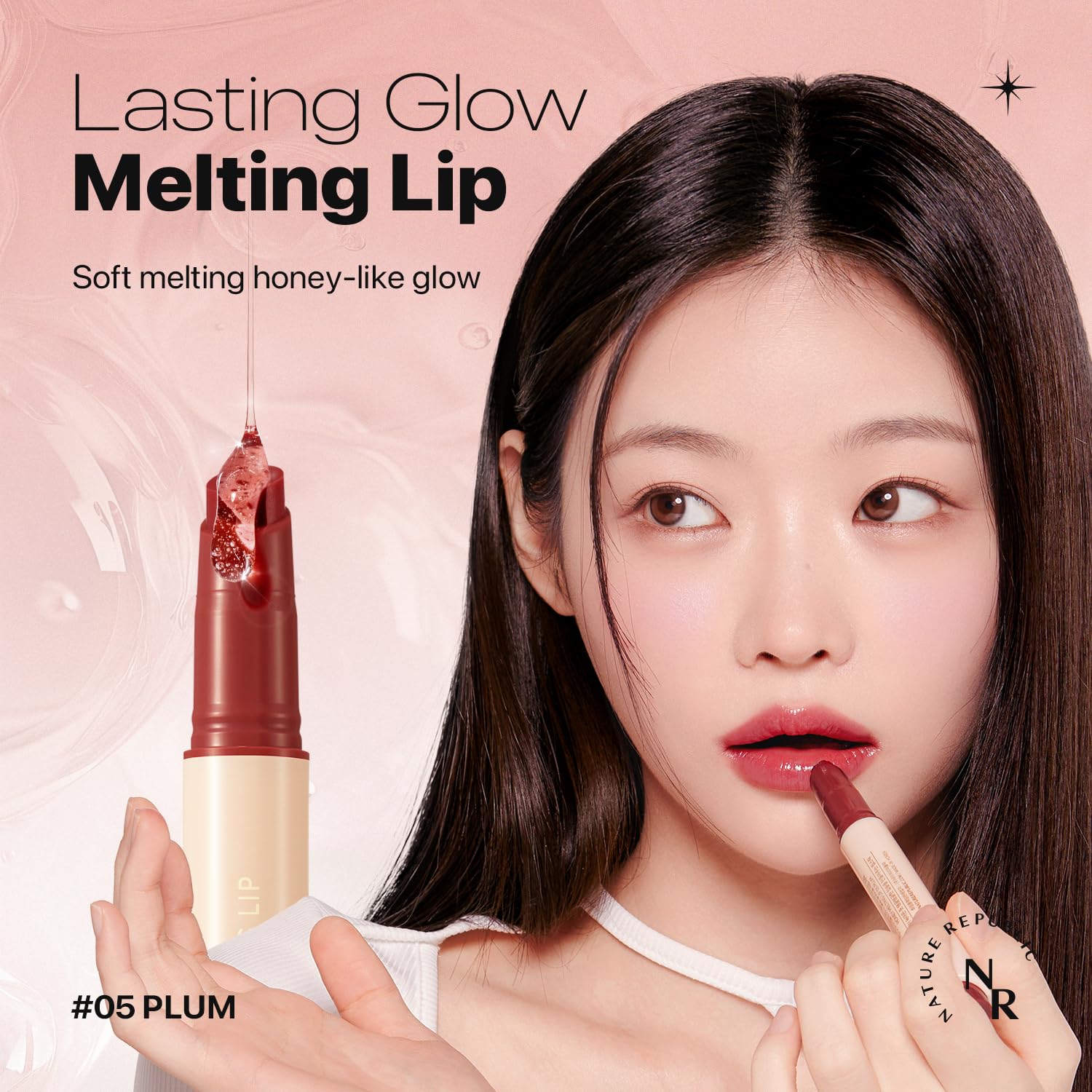Foto 3 pulgar | Relleno De Labios Nature Republic Honey Melting Lip 05 Plum - Venta Internacional.