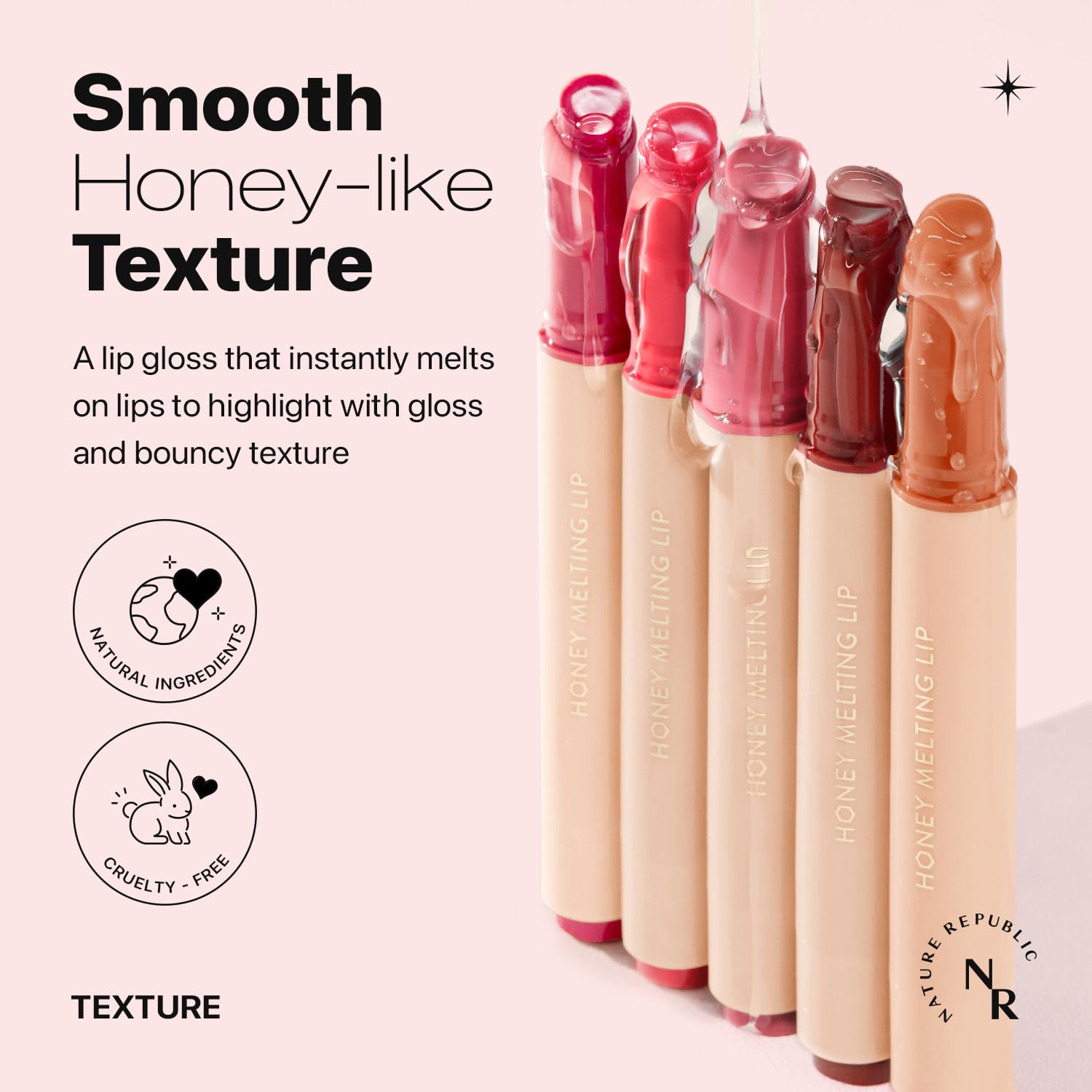 Foto 5 pulgar | Relleno De Labios Nature Republic Honey Melting Lip 05 Plum - Venta Internacional.
