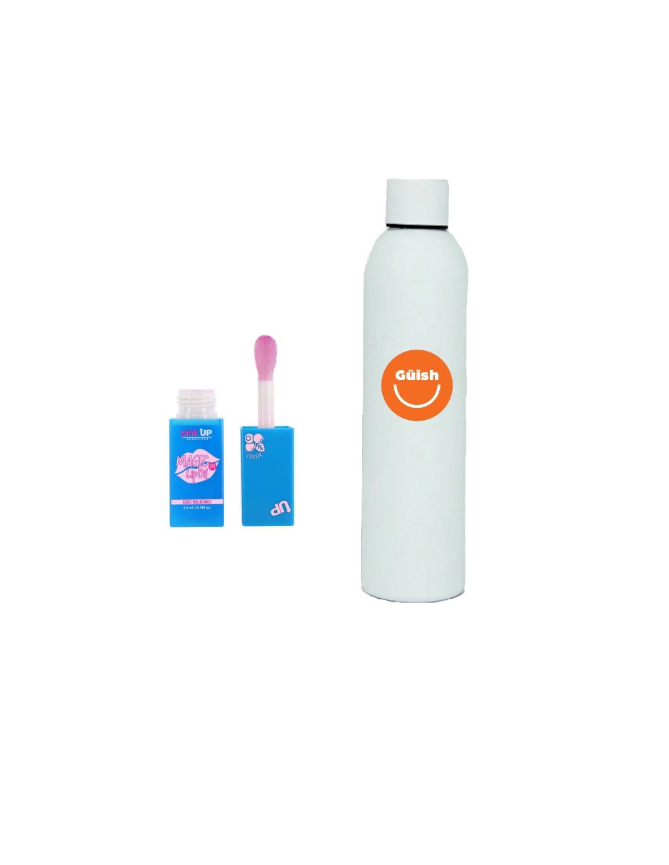 Foto 2 pulgar | Lip Oil Pink Up Brillo Labial Mágico Brillante Color Berries + Termo De Agua Güish