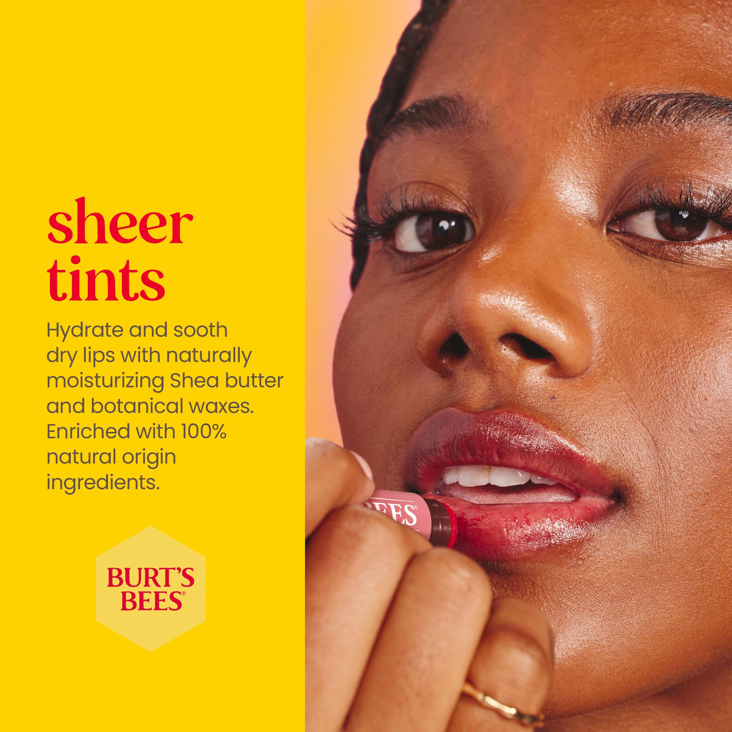 Foto 5 | Bálsamo Labial Burt's Bees De Larga Duración, 2 En 1, Dúo Petal Rose - Venta Internacional.