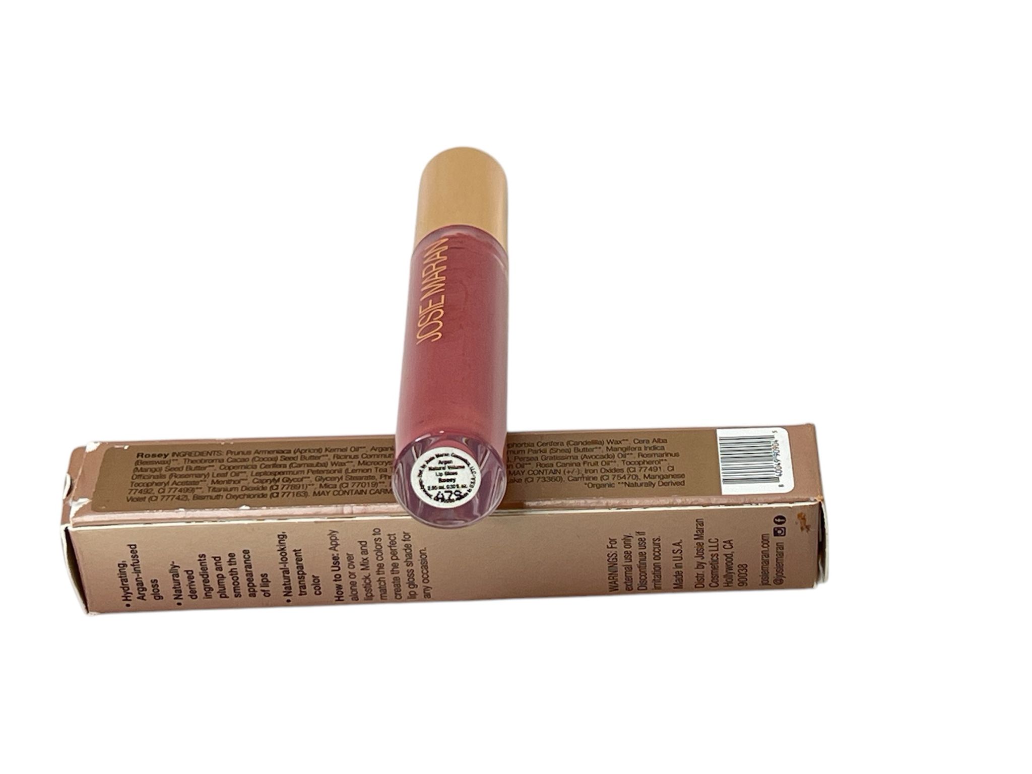Foto 3 pulgar | Brillo De Labios Josie Maran Argan Natural Volume Rosey - Venta Internacional.