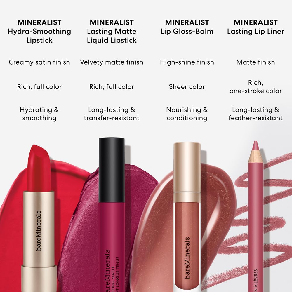 Foto 5 pulgar | Brillo Y Bálsamo Labial Bareminerals Mineralist Hidratante Vegan Heart - Venta Internacional.