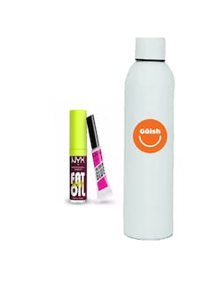 Foto 1 | Kit Brillo Labial Fat Oil + Gel De Cejas The Brow Glue Nyx + Termo De Regalo Güish