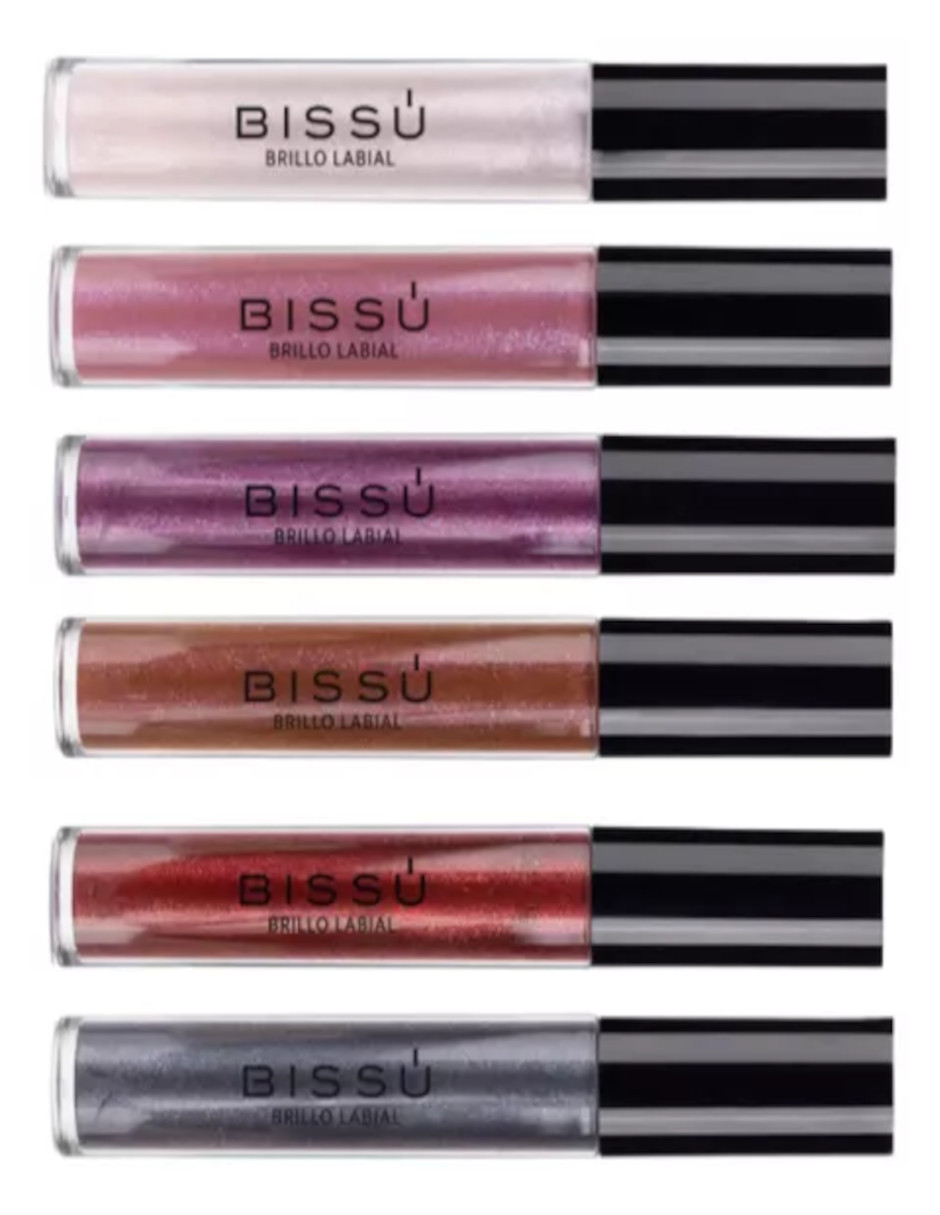 Foto 4 pulgar | Kit Brillo Labial Con Glitter 6 Tonos Bissù + Termo De Regalo Güish