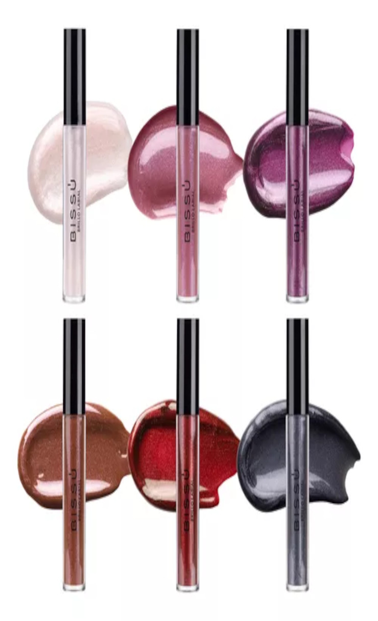 Foto 4 | Kit Brillo Labial Con Glitter 6 Tonos Bissù + Termo De Regalo Güish