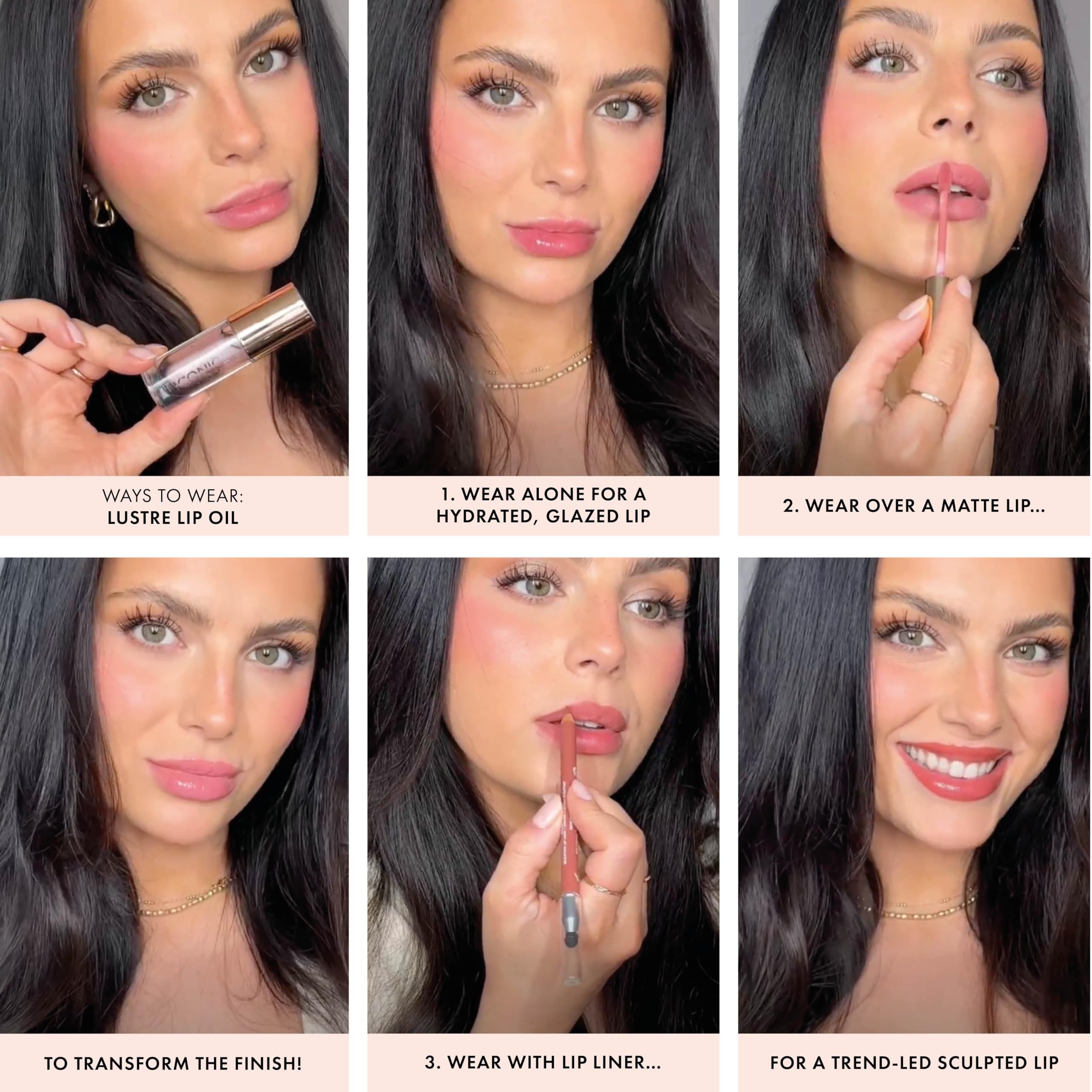 Foto 3 | Aceite Labial Iconic London Lustre She's A Peach, 6 Ml Con Vitamina C - Venta Internacional.