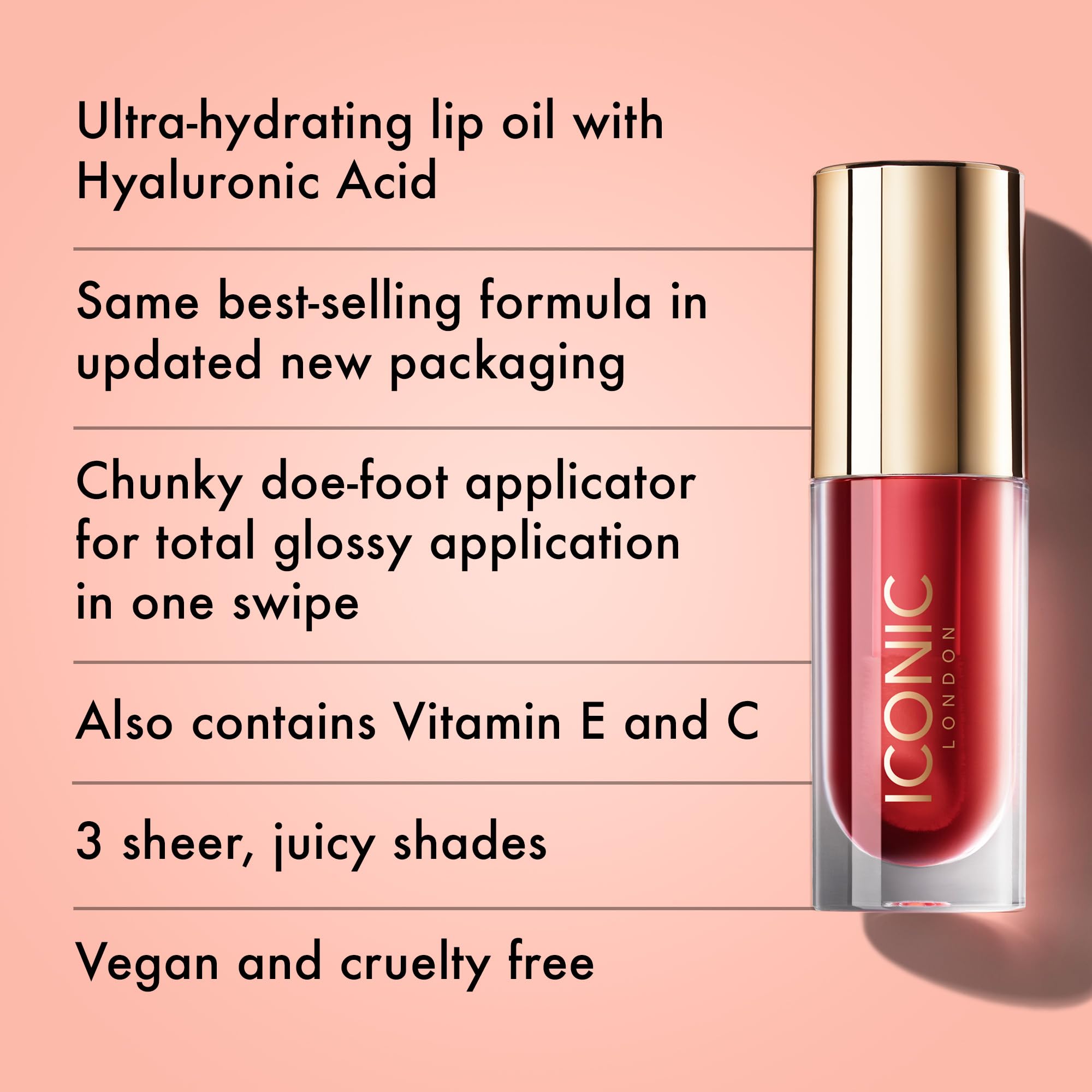 Foto 3 pulgar | Aceite Labial Iconic London Lustre, Hidratante, No Pegajoso, 6 Ml - Venta Internacional.