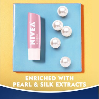 Foto 3 | Bálsamo Labial Nivea Shimmer Con Manteca De Karité Y Aceite De Jojoba, 4 X 5 Ml - Venta Internacional.