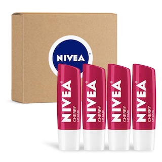 Foto 1 | Bálsamo Labial Nivea Cherry Tinted Lip Care, Paquete De 4 - Venta Internacional.