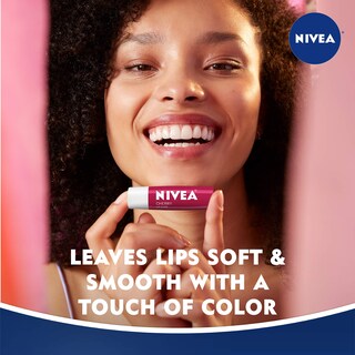 Foto 3 | Bálsamo Labial Nivea Cherry Tinted Lip Care, Paquete De 4 - Venta Internacional.
