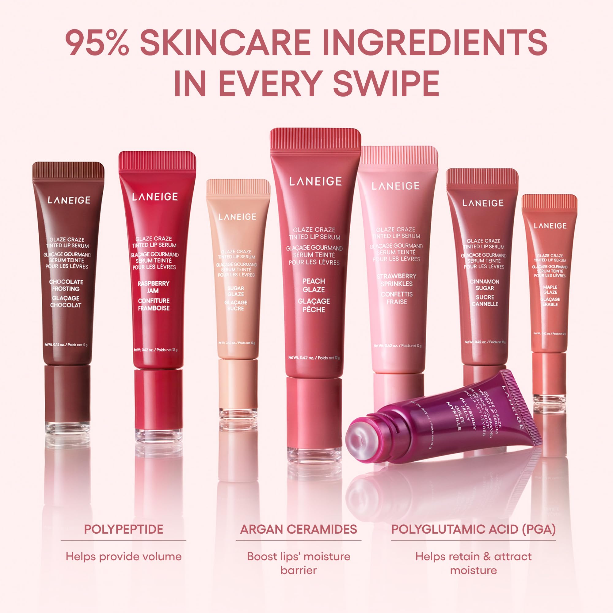 Foto 2 | Sérum Labial Teñido Laneige Glaze Craze Strawberry Sprinkles - Venta Internacional.