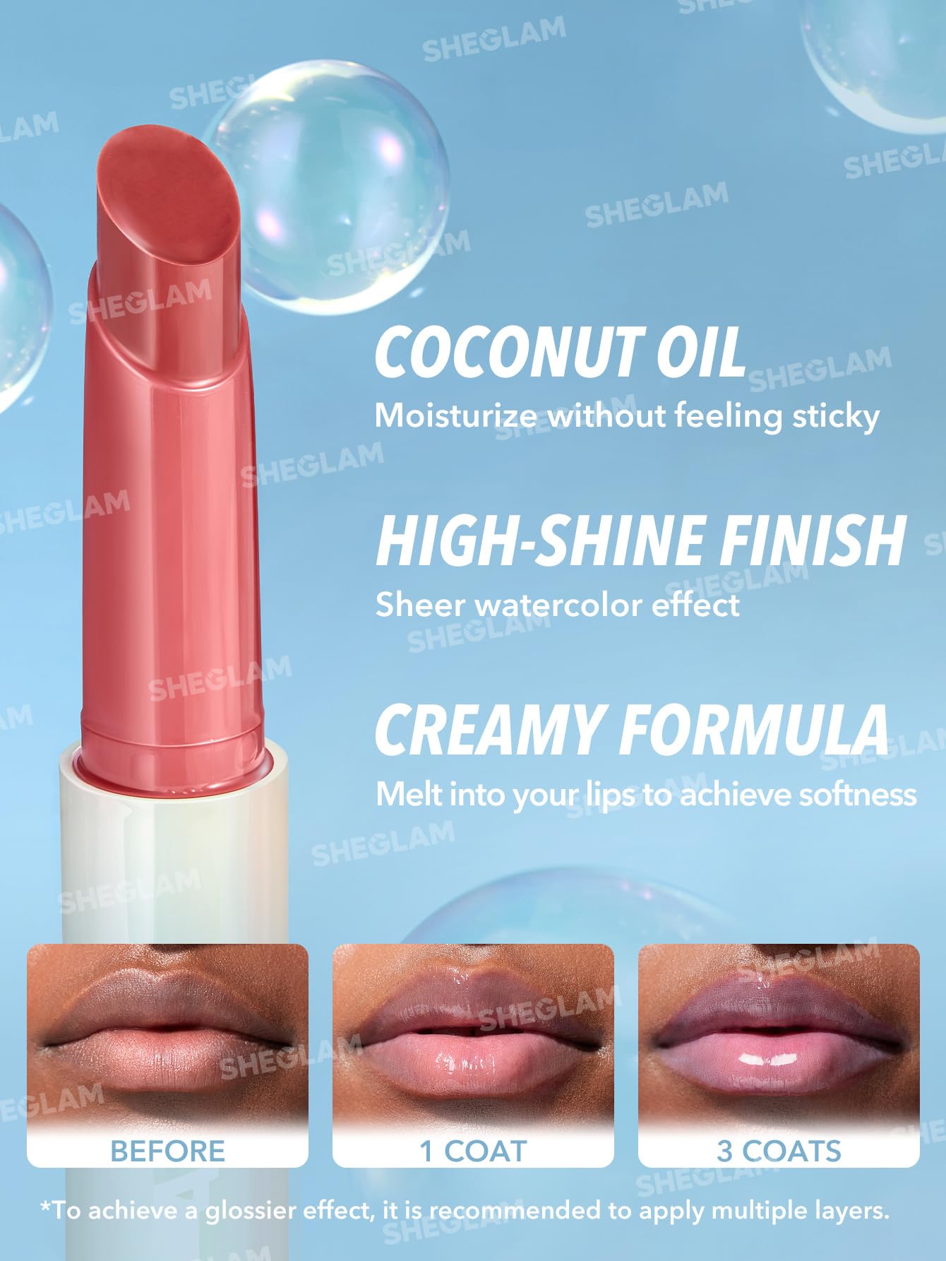 Foto 5 pulgar | Brillo De Labios Sheglam Poutperfect Hidratante Con Aceite De Coco - Venta Internacional.