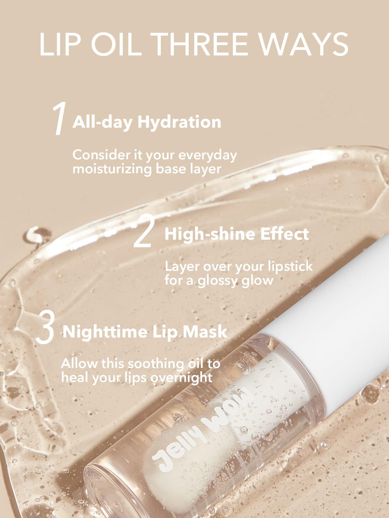 Foto 3 pulgar | Aceite Labial Sheglam Jelly Wow, Hidratante Y No Pegajoso Para Coco - Venta Internacional.