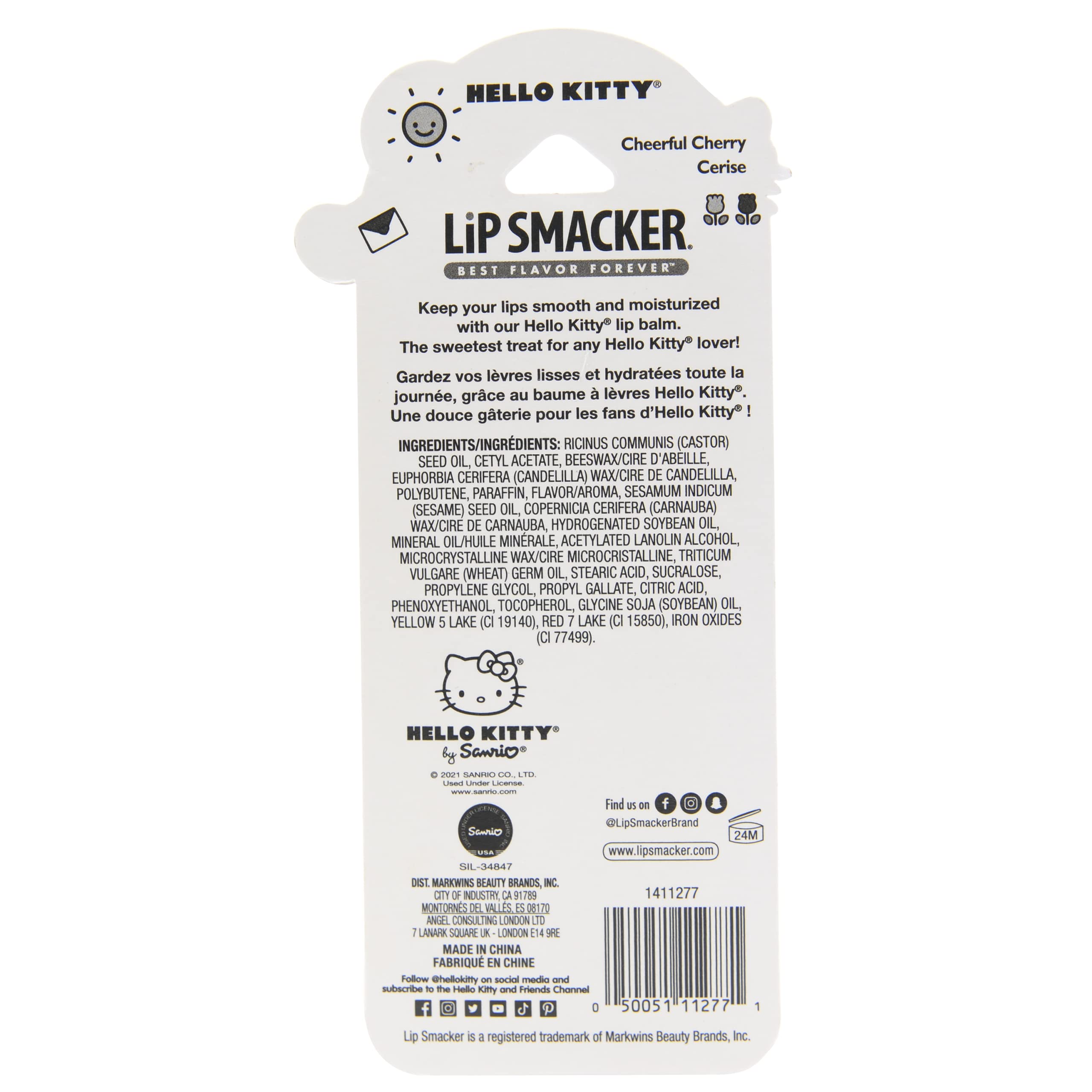 Foto 6 pulgar | Bálsamo Labial Lip Smacker Lippy Pals Sanrio Hello Kitty Cheerful Cherry - Venta Internacional.