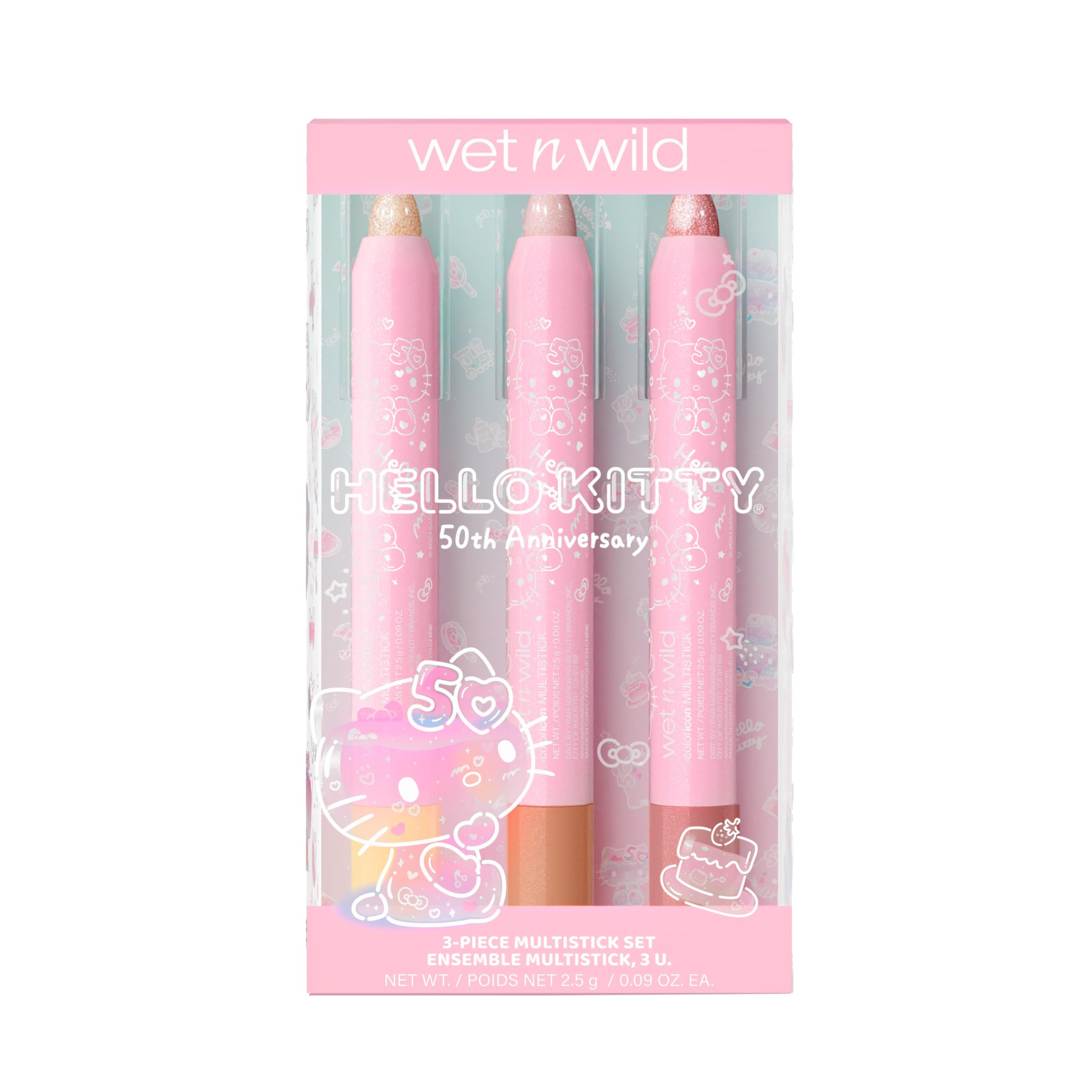 Foto 4 pulgar | Juego Multiadherente Wet N Wild De Hello Kitty, 3 Piezas, Libre De Crueldad Animal - Venta Internacional.