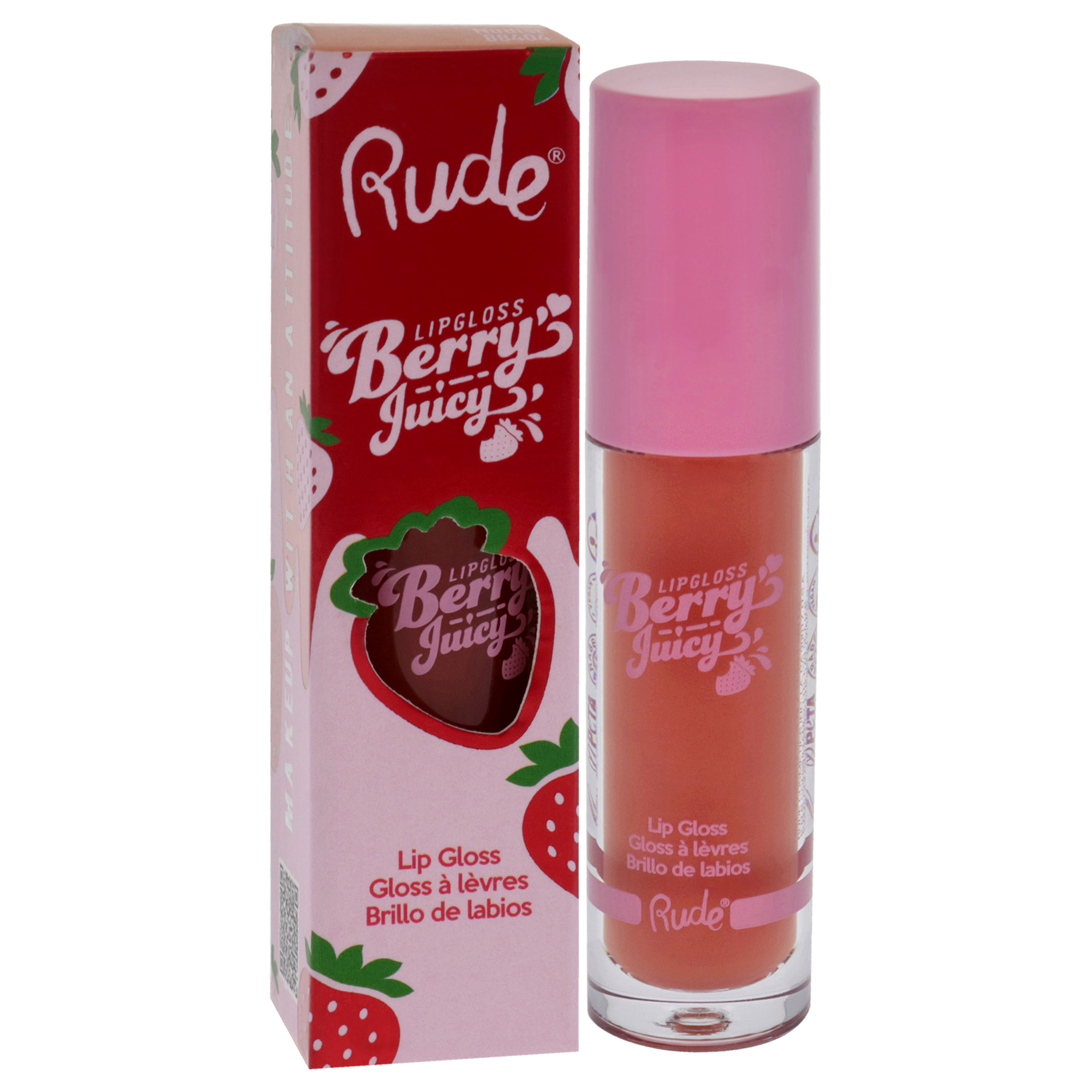Foto 3 | Brillo De Labios Rude Cosmetics Berry Juicy 88404 Nudist Para Mujer - Venta Internacional.