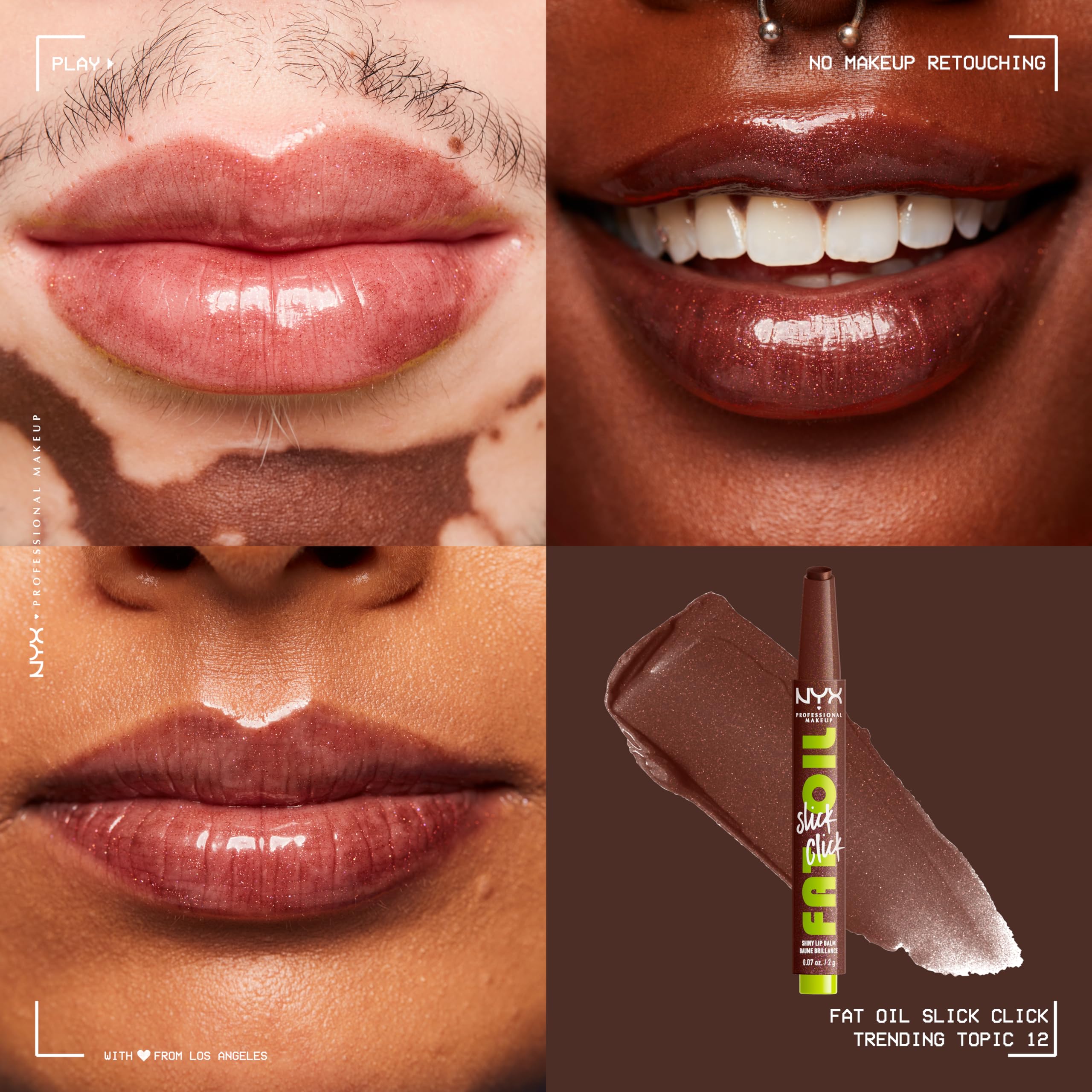 Foto 2 | Bálsamo Labial Nyx Professional Makeup Fat Oil Slick Click Vegan - Venta Internacional.