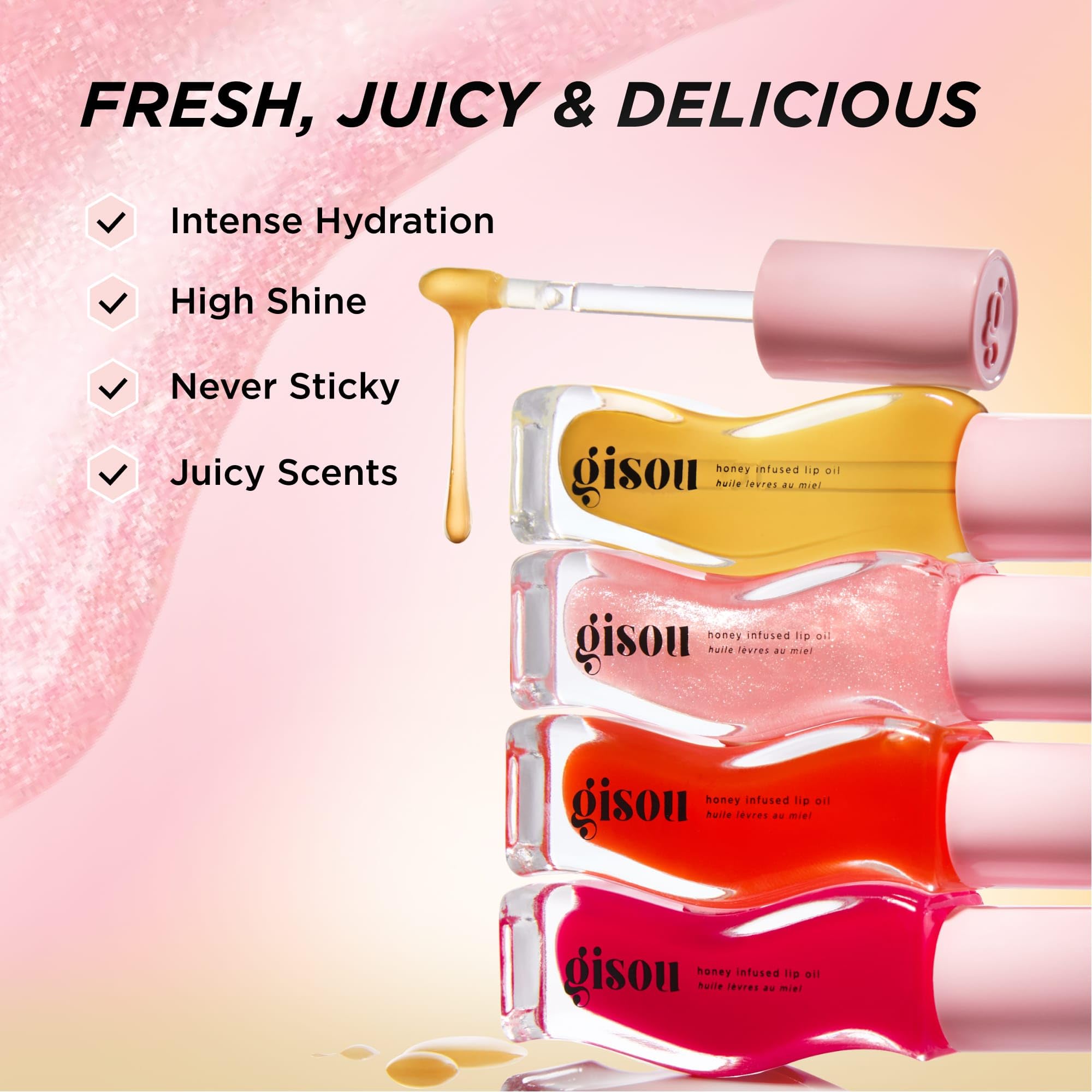Foto 3 pulgar | Aceite Labial Hidratante Con Infusión De Miel Gisou, 8 Ml, Nutritivo Y Transparente - Venta Internacional.