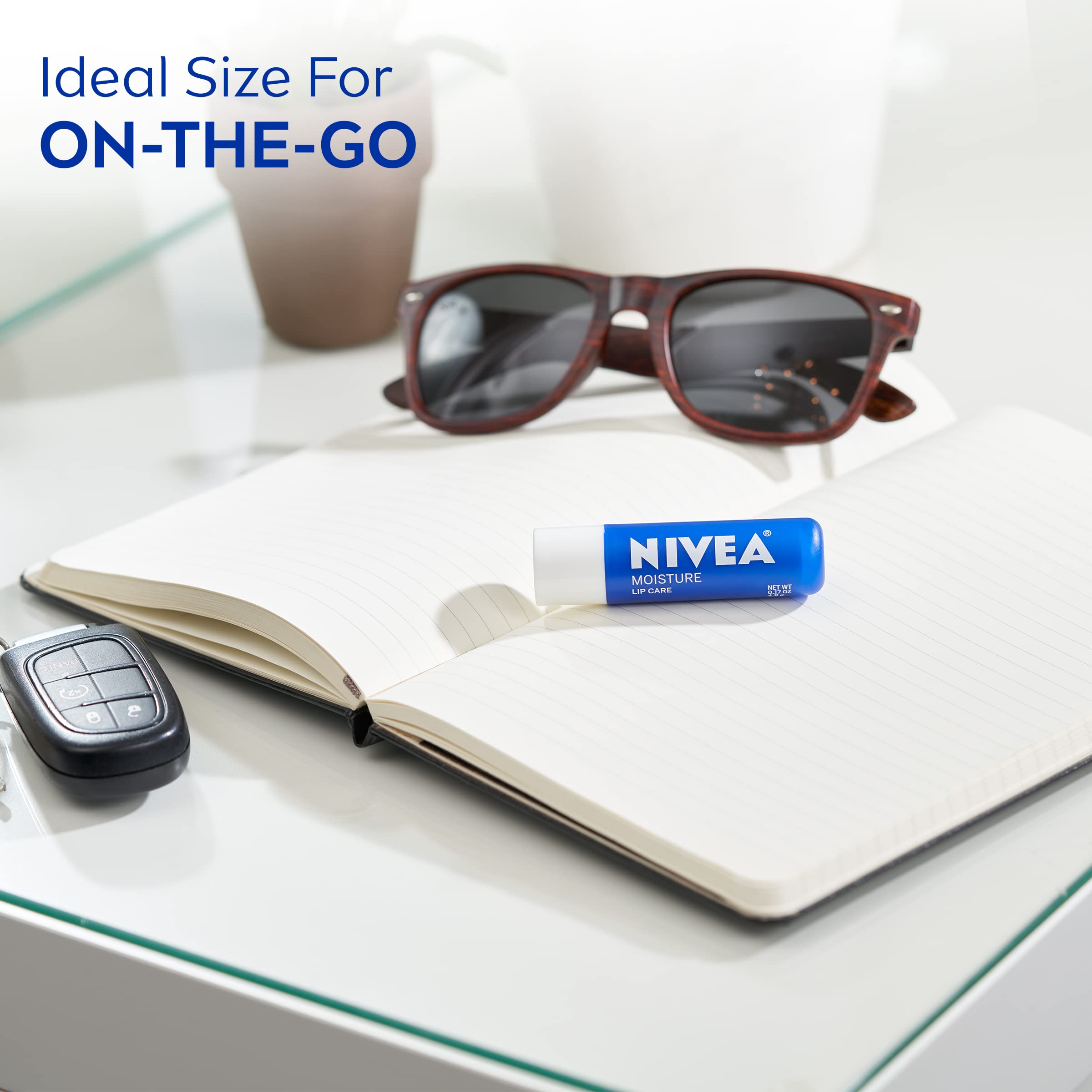 Foto 6 | Bálsamo Labial Nivea Moisture Lip Care Stick, Manteca De Karité, Paquete De 4 - Venta Internacional.