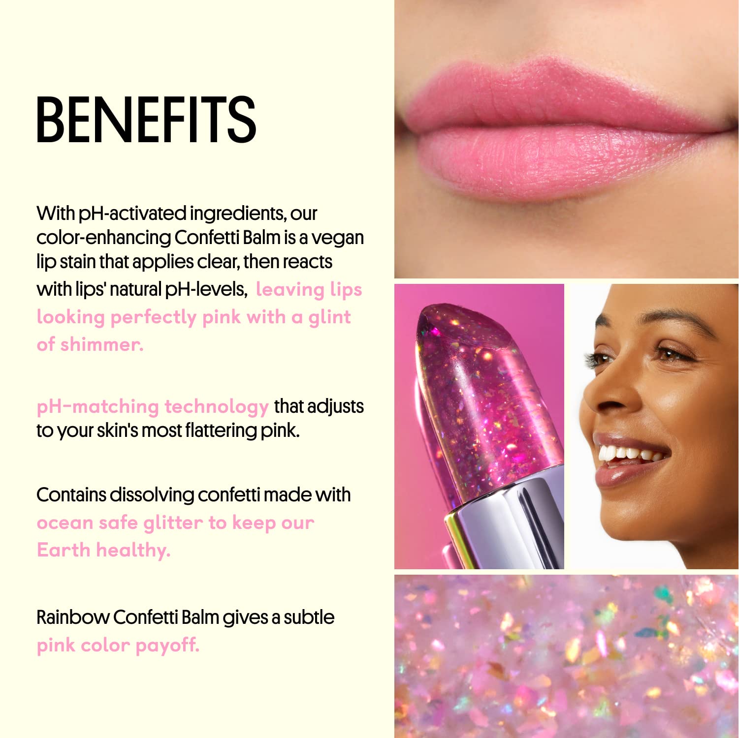 Foto 4 pulgar | Bálsamo Labial Winky Lux Glitter Confeti Con Ph Que Cambia De Color, Vegano - Venta Internacional.