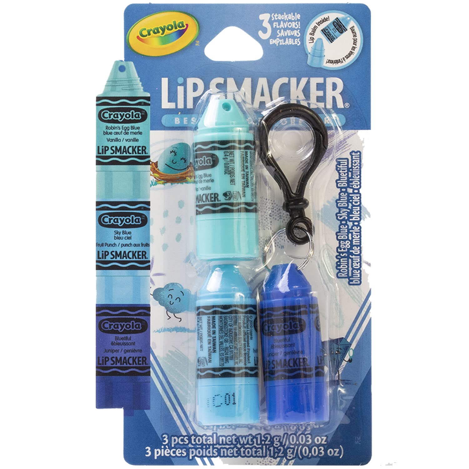 Foto 2 pulgar | Bálsamo Labial Lip Smacker Crayola Crayon, Apilable, Azul Transparente - Venta Internacional.