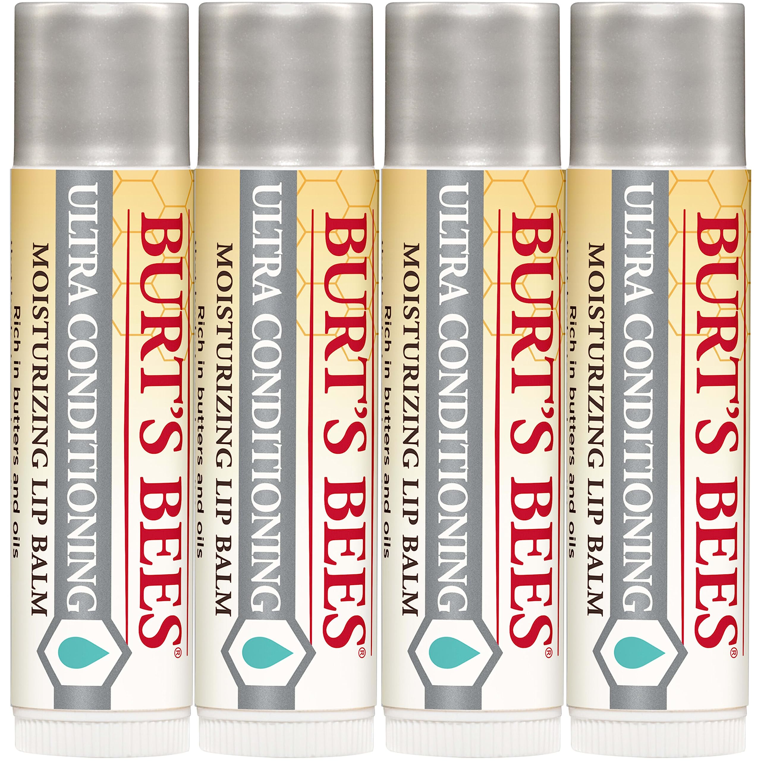 Foto 4 pulgar | Bálsamo Labial Burt's Bees Ultra Conditioning 100% Natural, Paquete De 4 - Venta Internacional.