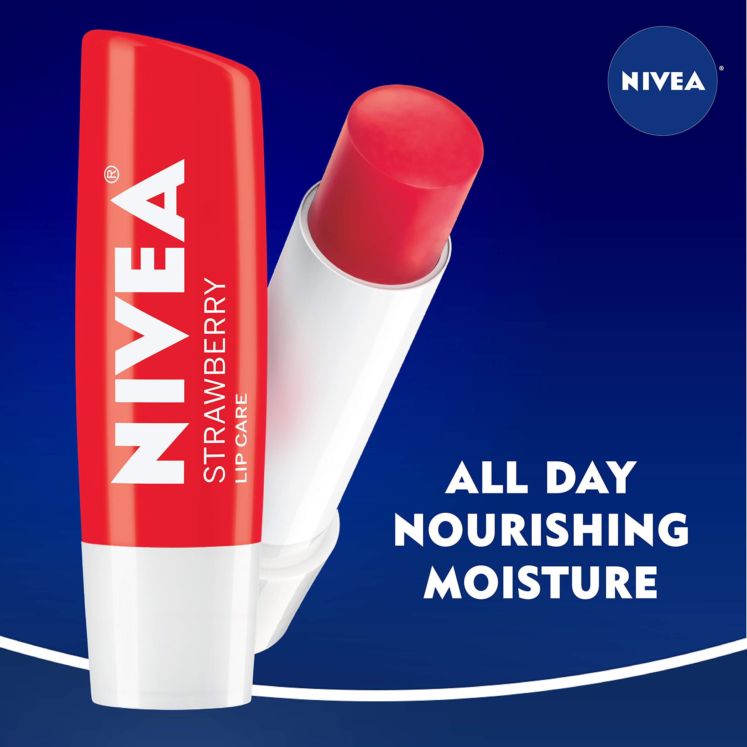 Foto 5 pulgar | Bálsamo Labial Nivea Para El Cuidado De Labios Con Color Fresa, Paquete De 4 - Venta Internacional.