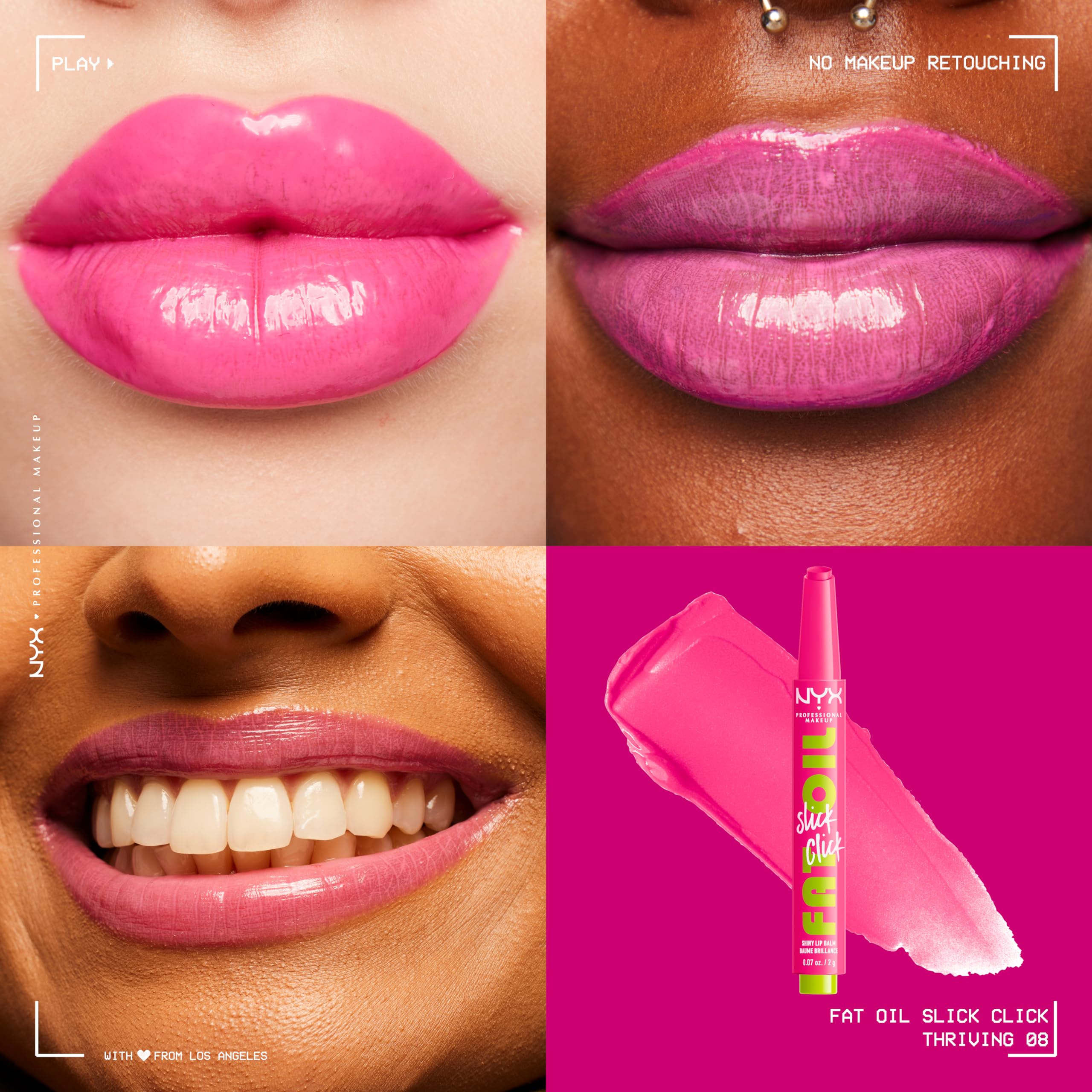 Foto 3 pulgar | Bálsamo Labial Nyx Professional Makeup Fat Oil Slick Click Thriving - Venta Internacional.