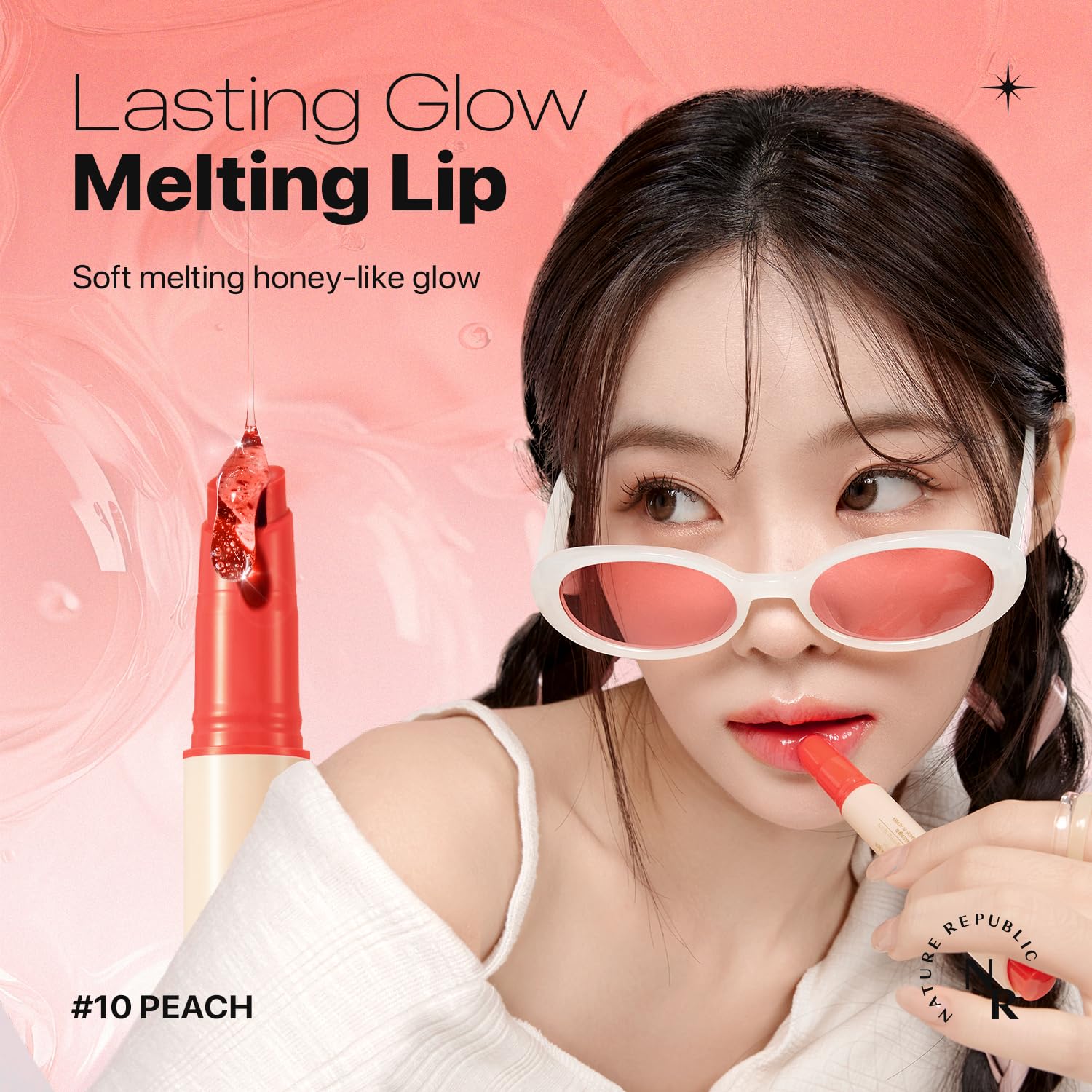 Foto 2 | Lip Plumper Nature Republic Honey Melting Lip 6-10 Melocotón - Venta Internacional.