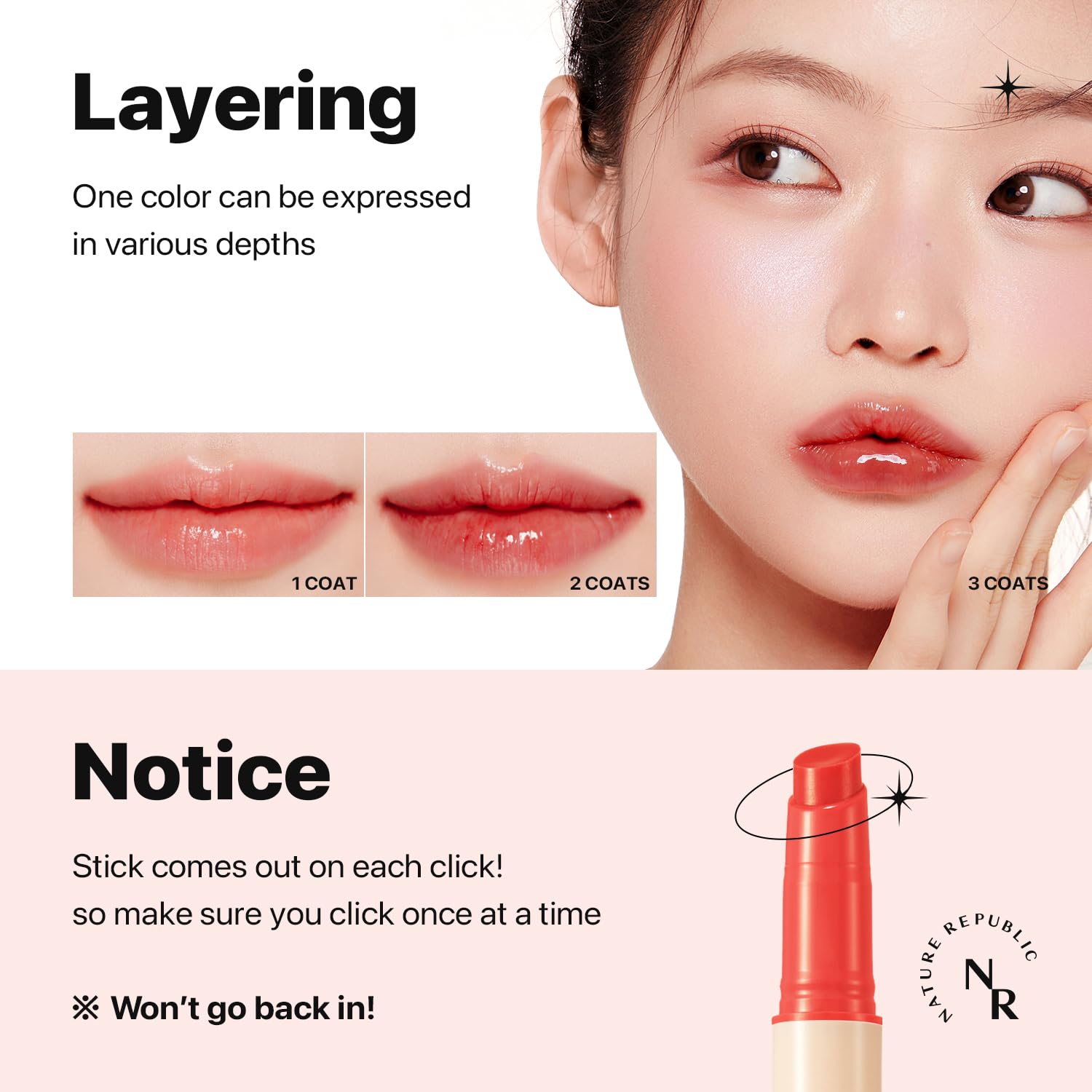 Foto 5 | Lip Plumper Nature Republic Honey Melting Lip 6-10 Melocotón - Venta Internacional.