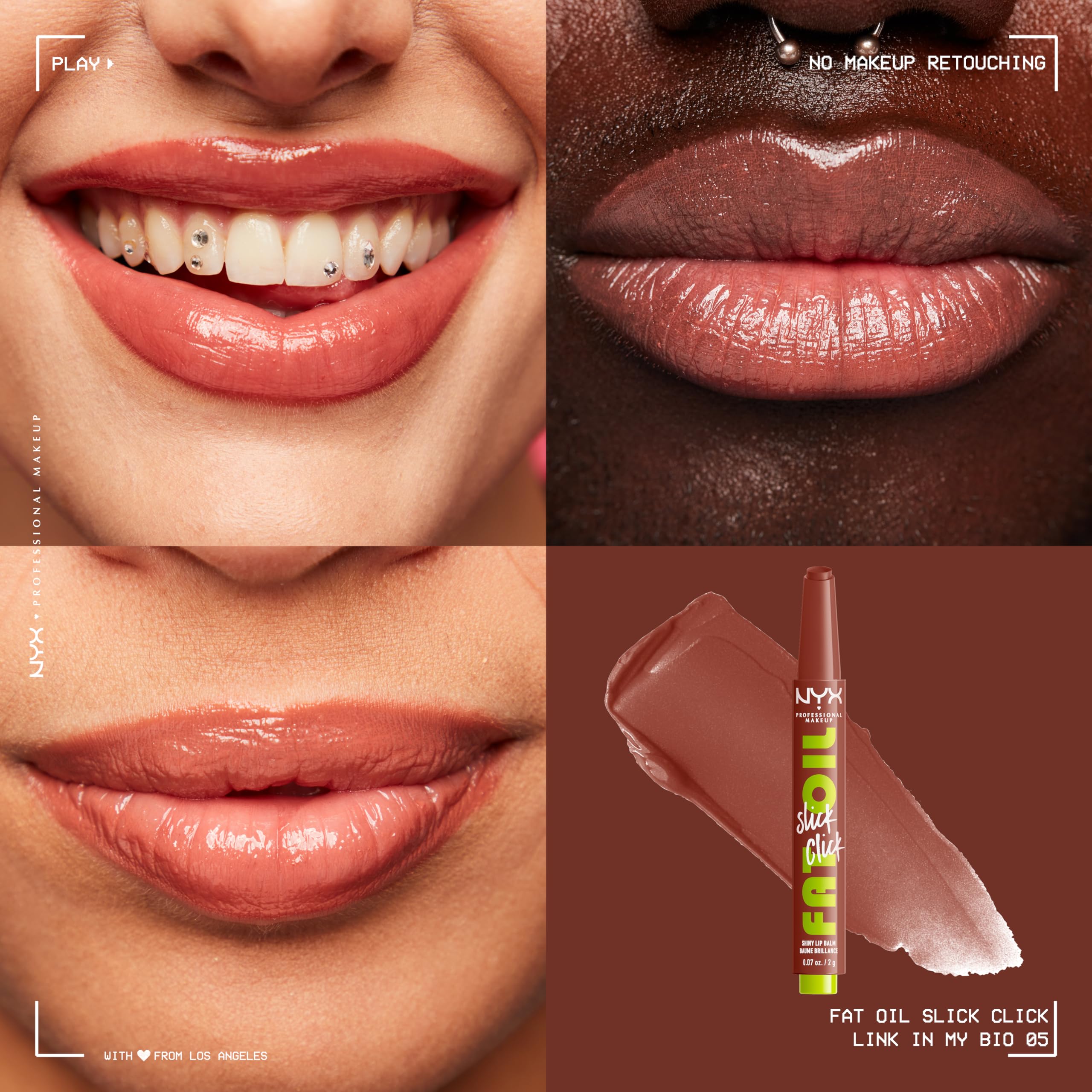 Foto 2 | Bálsamo Labial Nyx Professional Makeup Fat Oil Slick Click Vegan - Venta Internacional.