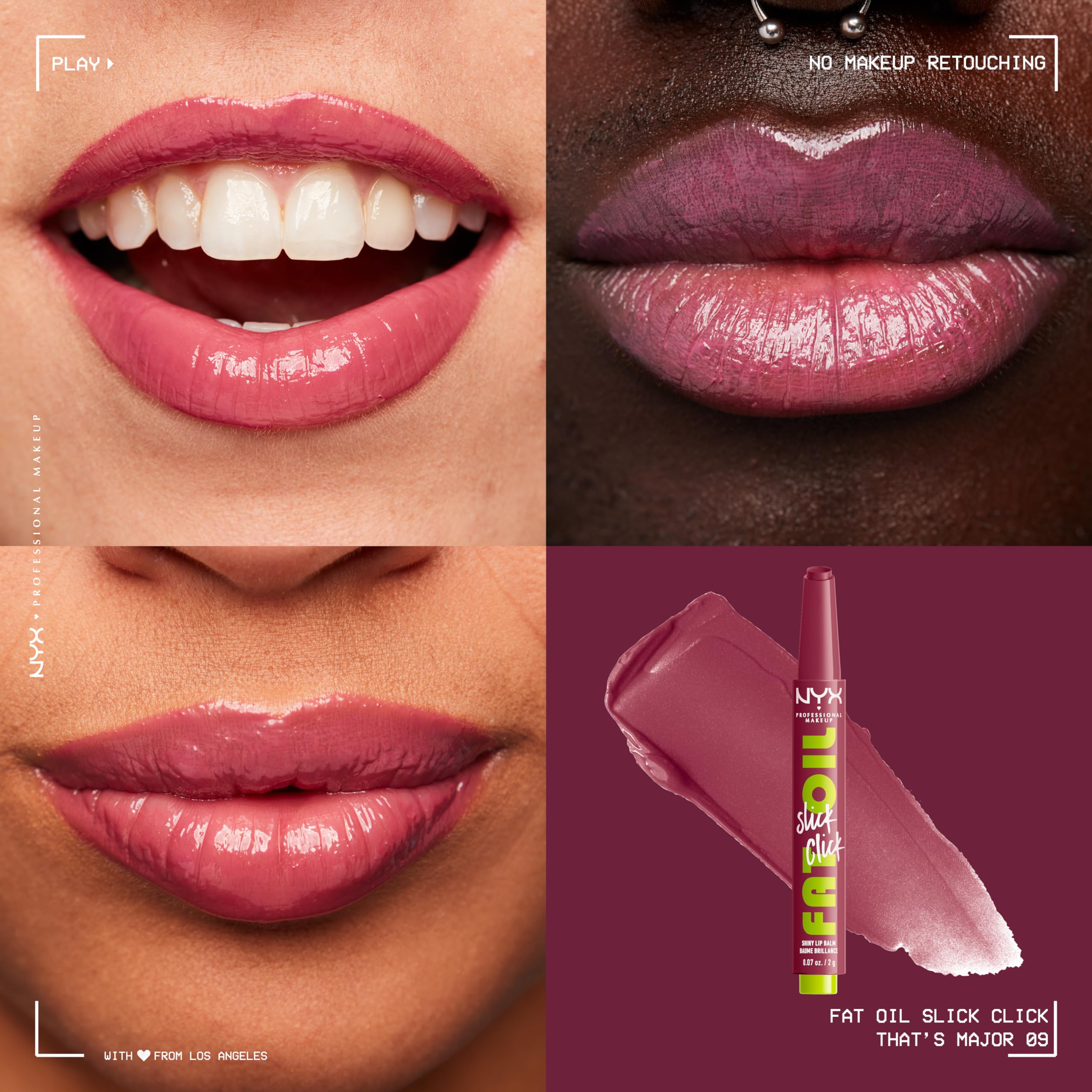 Foto 3 pulgar | Bálsamo Labial Nyx Professional Makeup Fat Oil Slick Click Vegan - Venta Internacional.