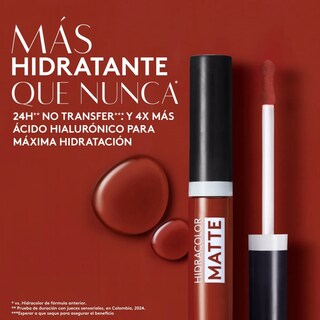 Foto 2 | Labial Líquido Hidracolor Matte - Pimienta Caliente Ésika 6ml