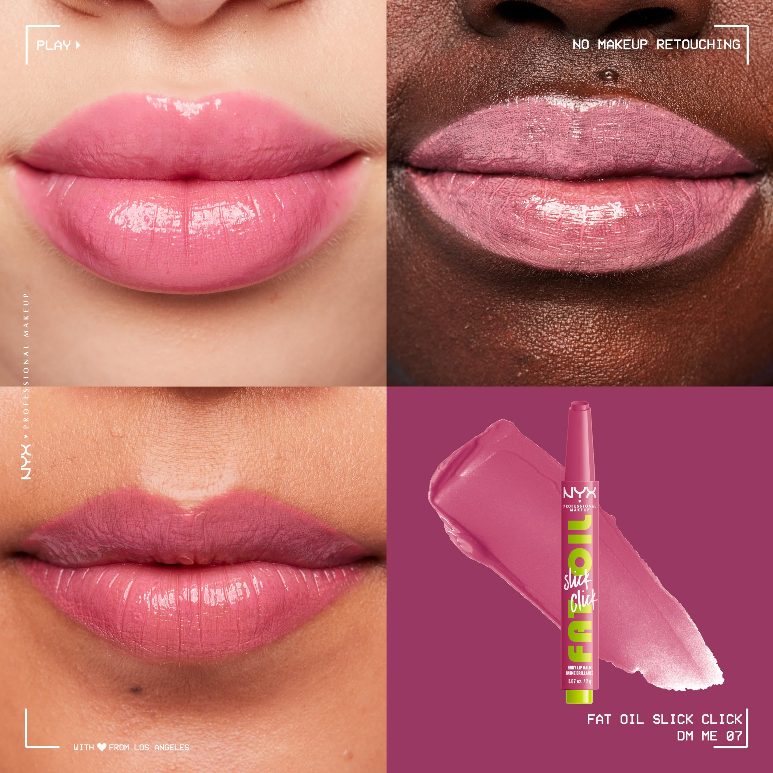 Foto 2 | Bálsamo Labial Nyx Professional Makeup Fat Oil Slick Click Vegan - Venta Internacional.