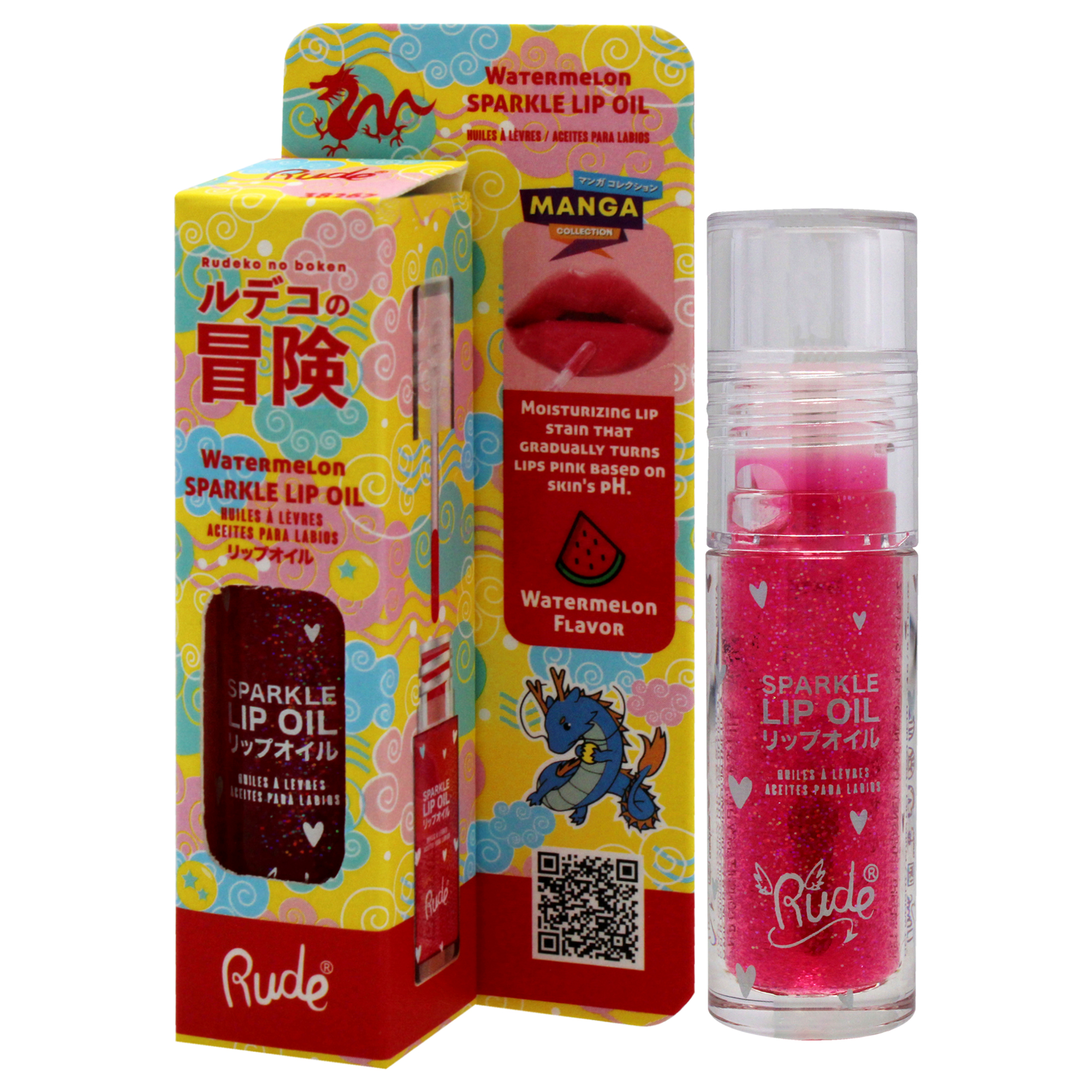 Foto 4 | Aceite Labial Rude Cosmetics Manga Sparkle Sandía, 5 Ml - Venta Internacional.
