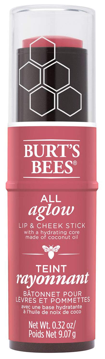 Barra Para Labios Y Mejillas Burt's Bees All Aglow Peony Pool, 9 Ml - Venta Internacional.