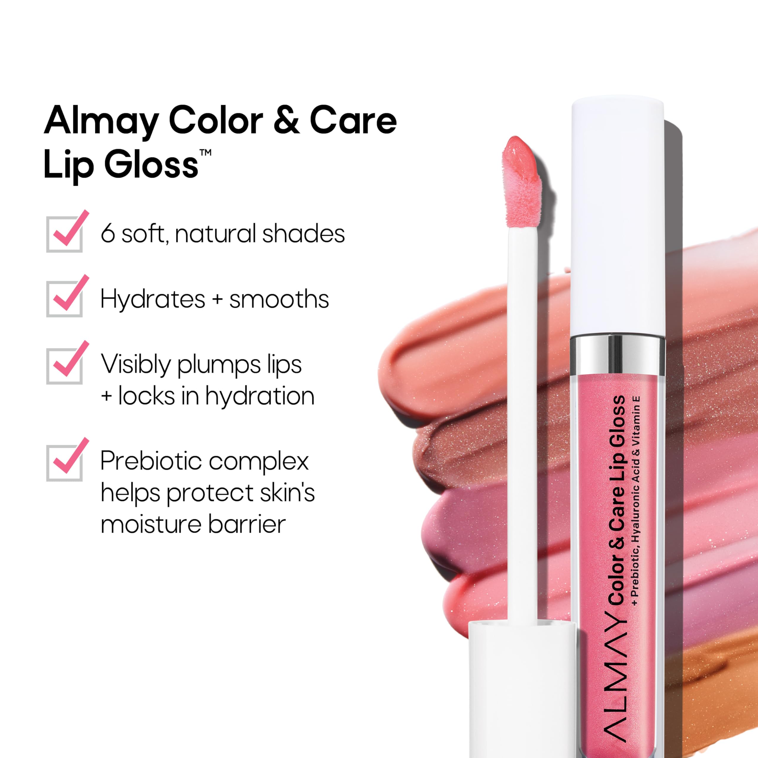 Foto 4 pulgar | Brillo De Labios Almay Color & Care Hydrating 200 Rose Glow 3 Ml - Venta Internacional.