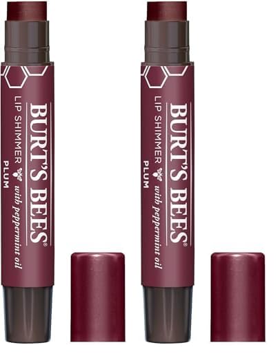 Foto 2 pulgar | Lip Shimmer Burt's Bees, 100% De Origen Natural, Color Ciruela, Paquete De 2 - Venta Internacional.