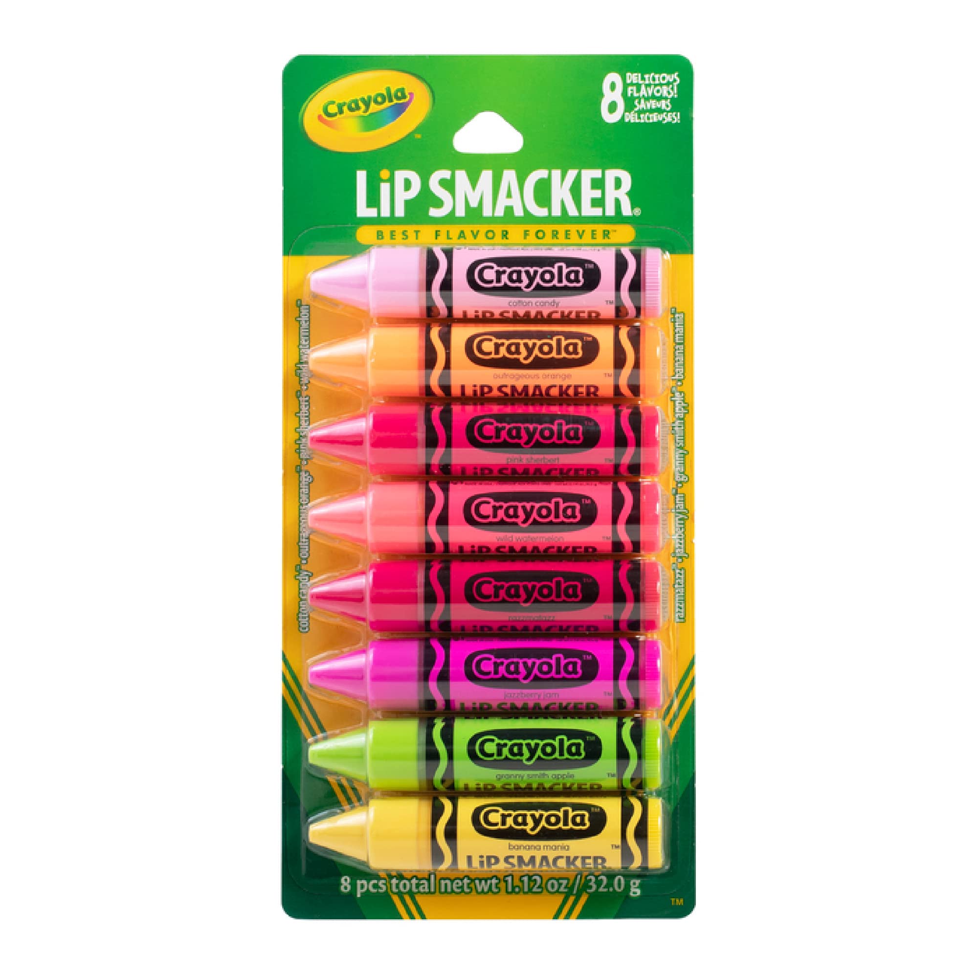 Bálsamo Labial Lip Smacker Crayola Party Pack 8, Algodón De Azúcar - Venta Internacional.
