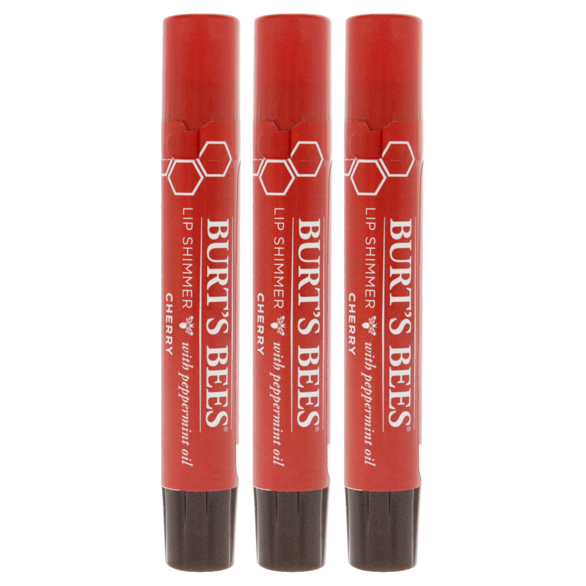 Lip Shimmer Burts Bees Cherry  Paquete De 3 - Venta Internacional.