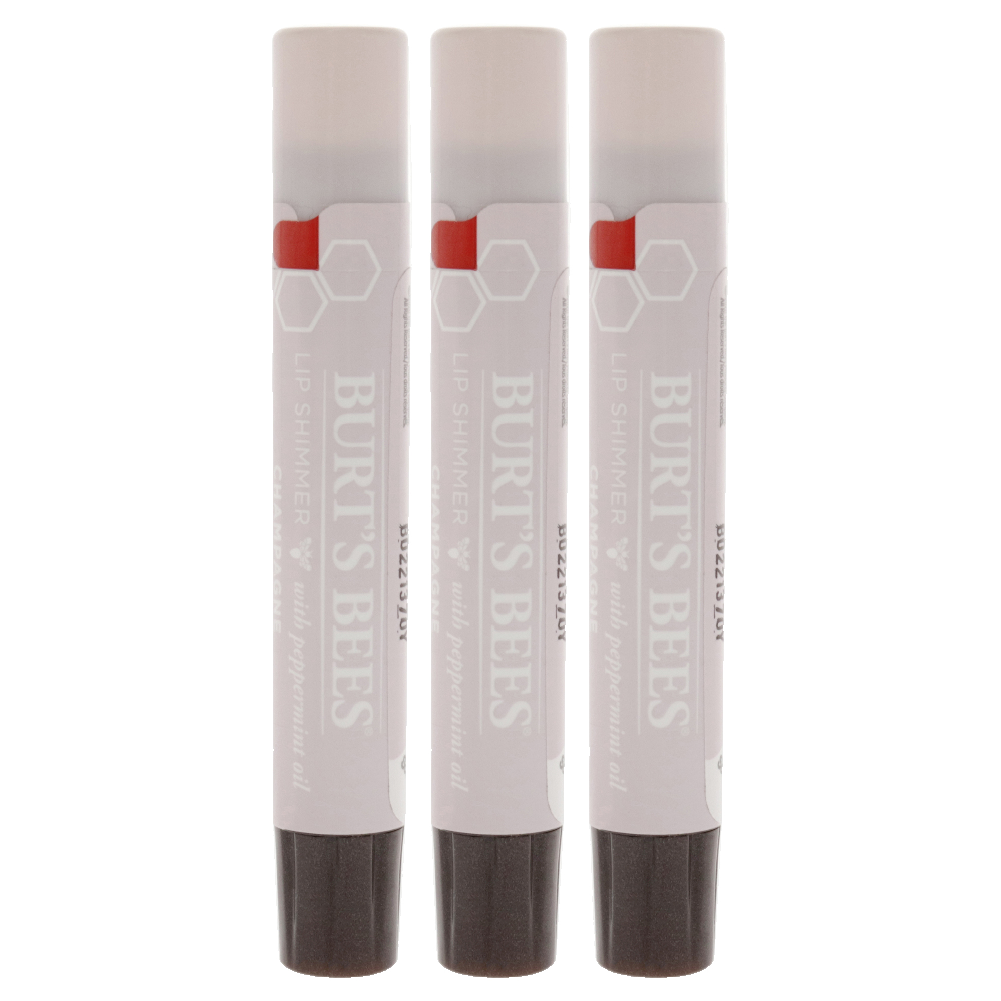 Champán Lip Shimmer Burts Bees  Paquete De 3 - Venta Internacional.