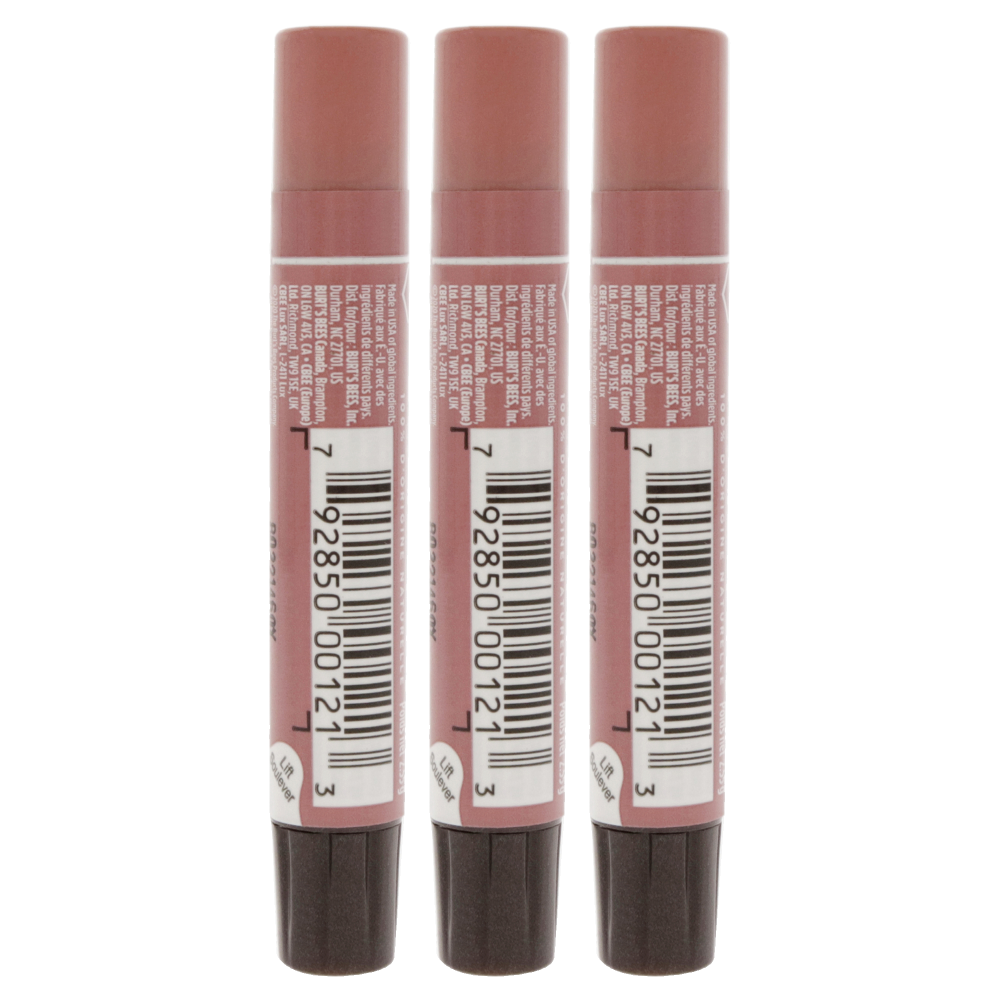 Foto 2 | Peonía Lip Shimmer Burts Bees  Paquete De 3 - Venta Internacional.