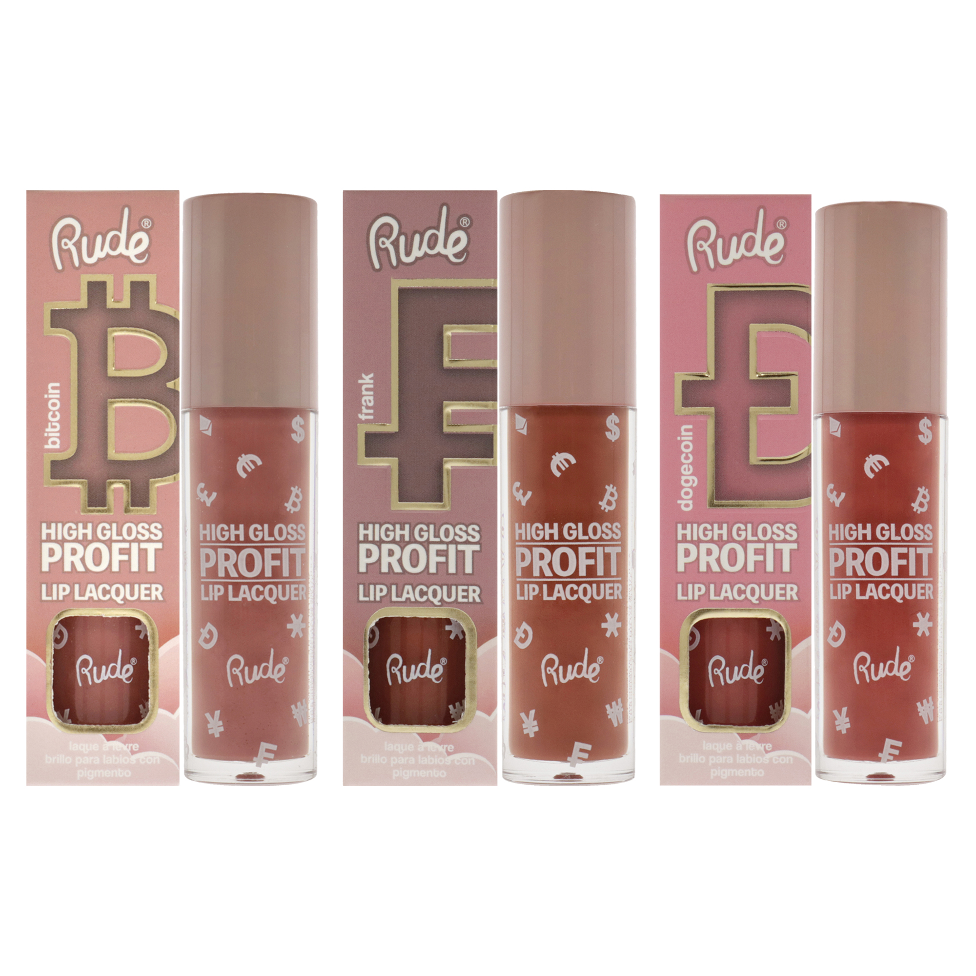 Kit De Laca De Labios Rude Cosmetics High Gloss Profit  3 Piezas - Venta Internacional.
