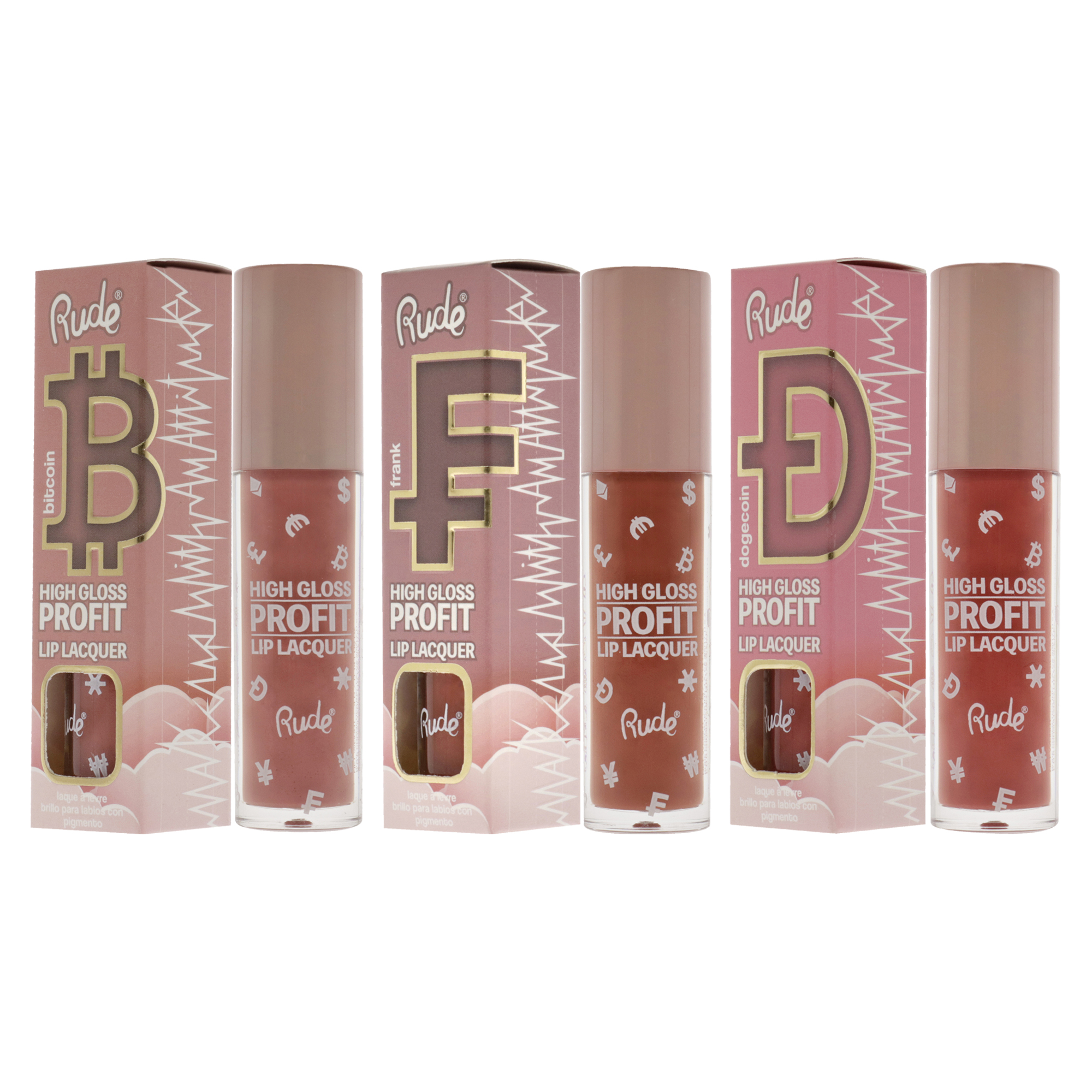 Foto 4 | Kit De Laca De Labios Rude Cosmetics High Gloss Profit  3 Piezas - Venta Internacional.